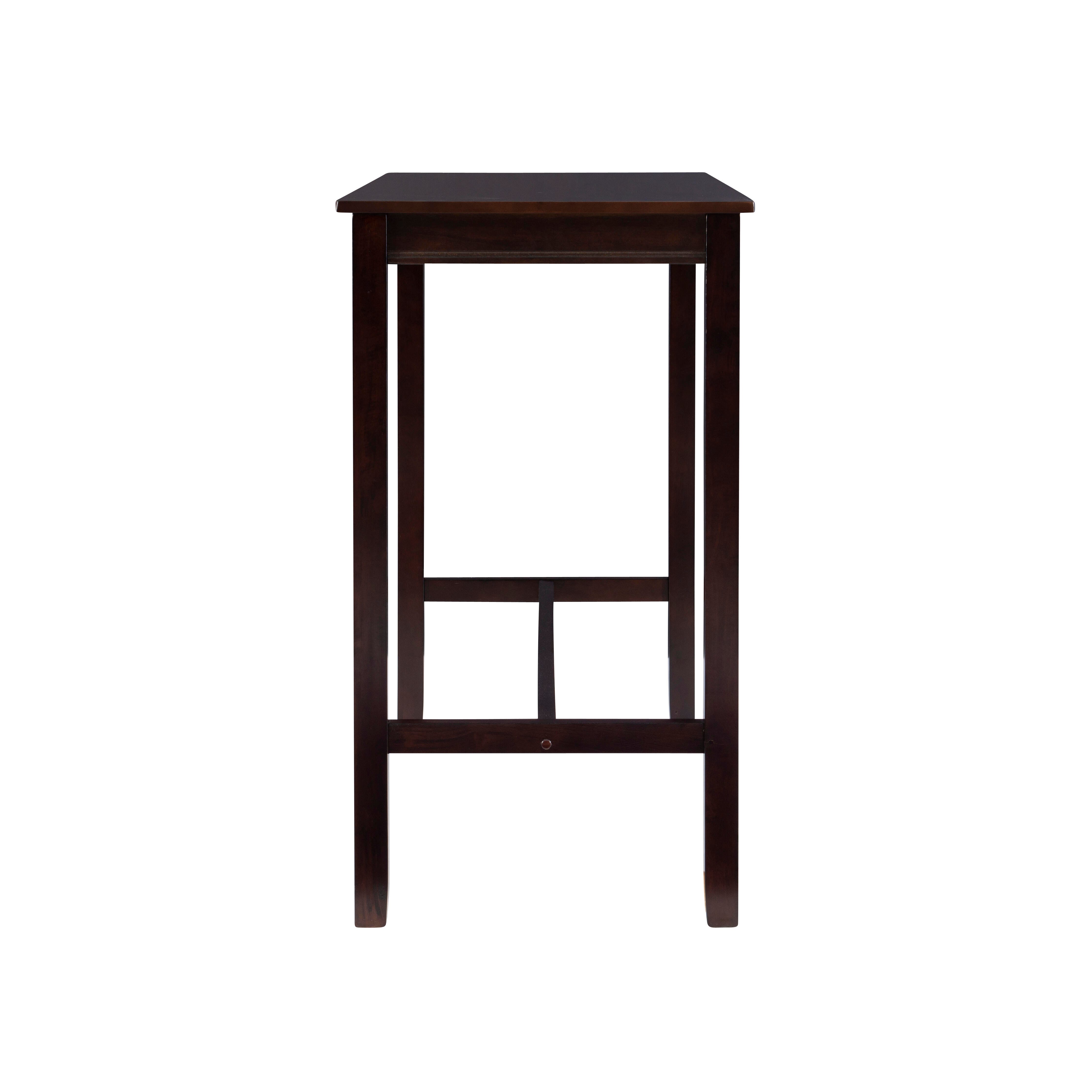 Linon Claridge Bar Height Pub Table, Manhattan Brown, large