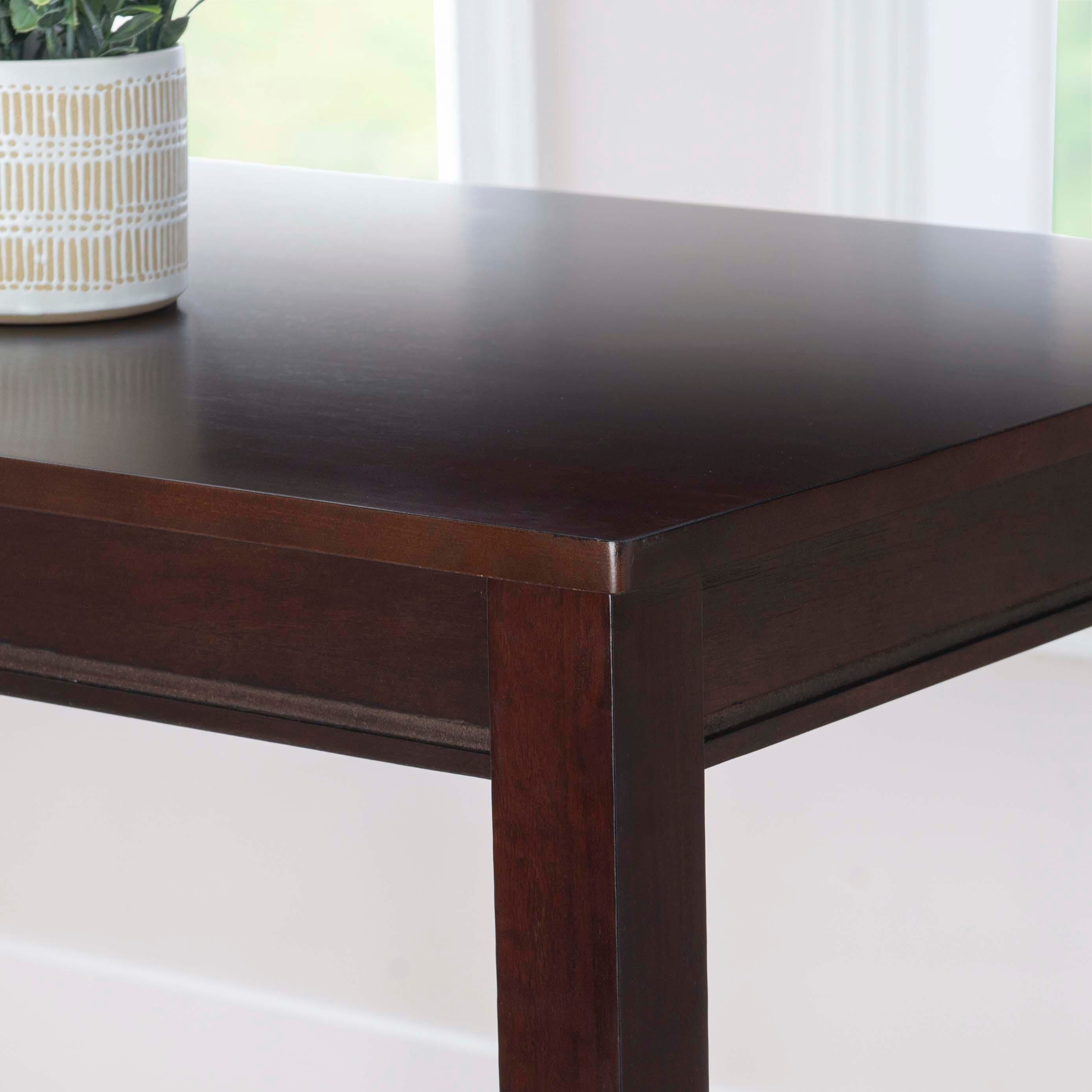 Linon Claridge Bar Height Pub Table, Manhattan Brown, large