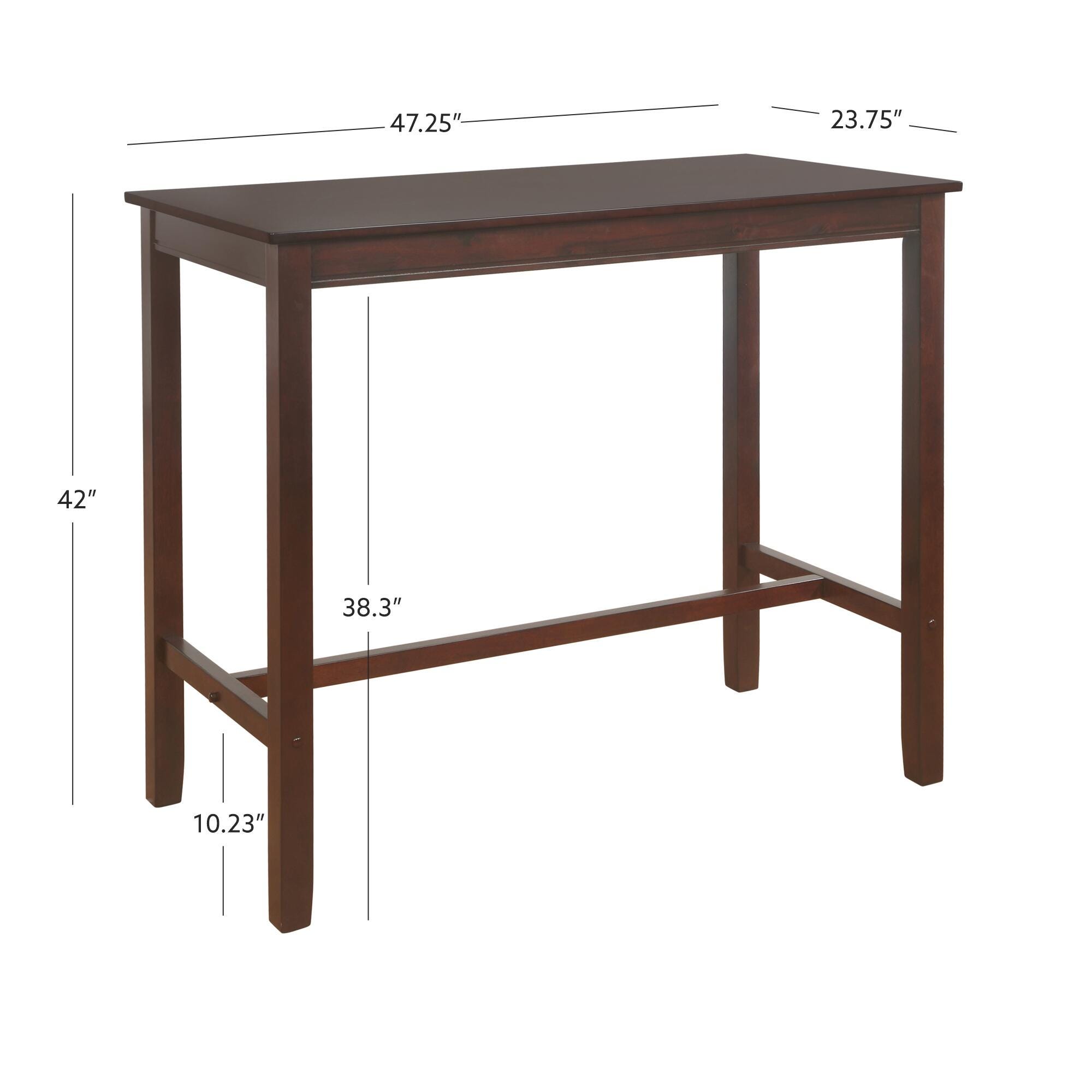 Linon Claridge Bar Height Pub Table, Espresso, large