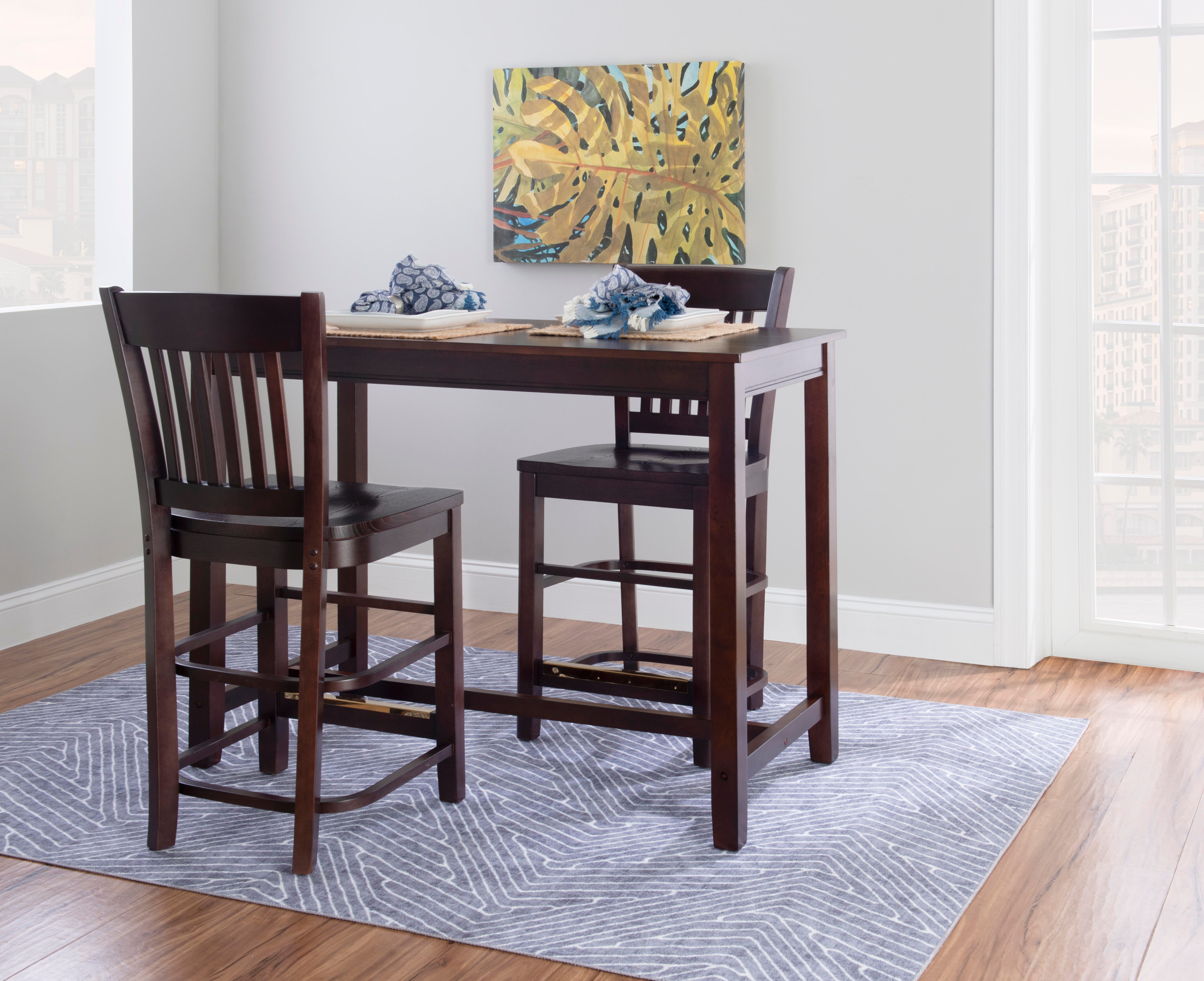 Linon Claridge Counter Height Pub Table, Espresso, large