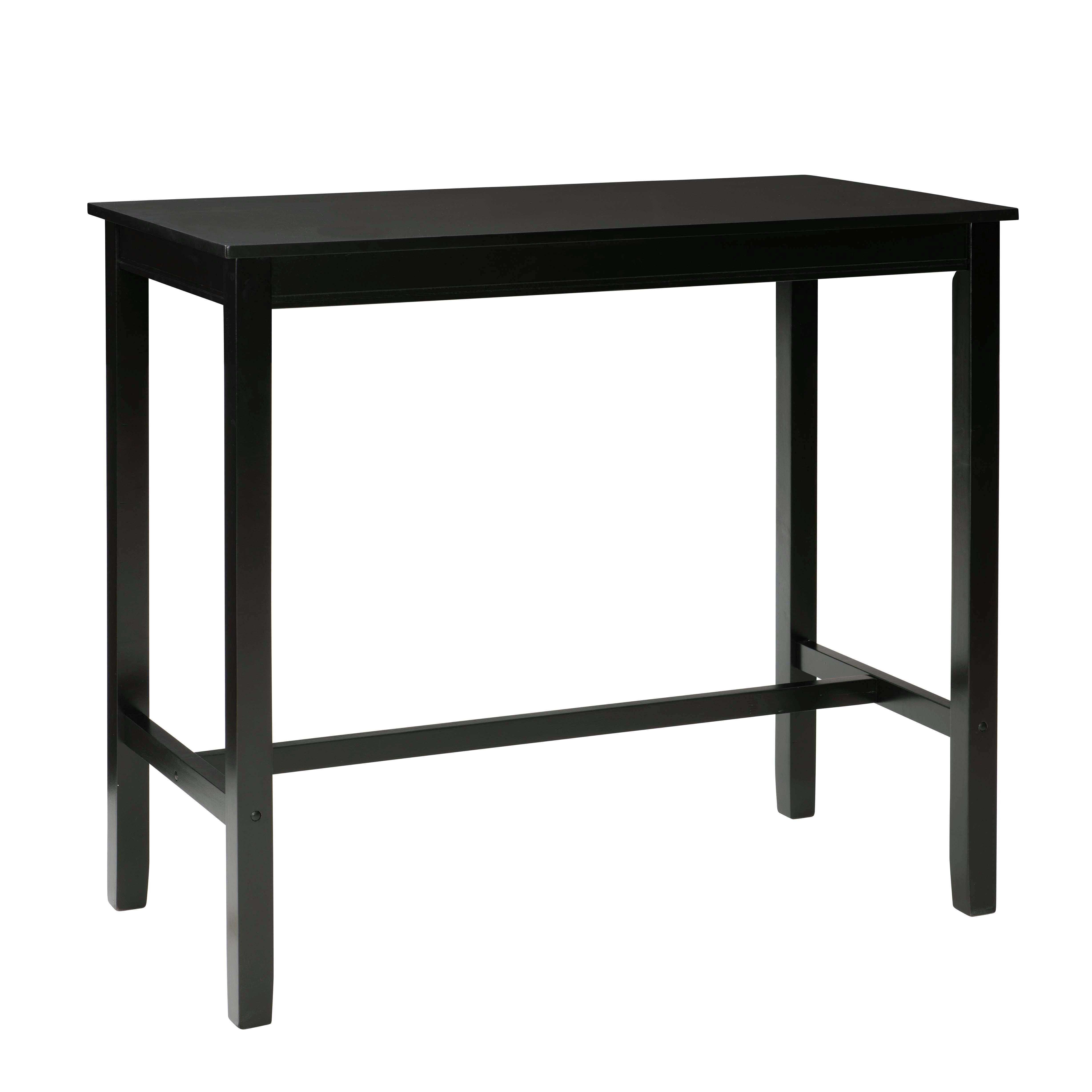 Linon Claridge Bar Height Pub Table, Black, large