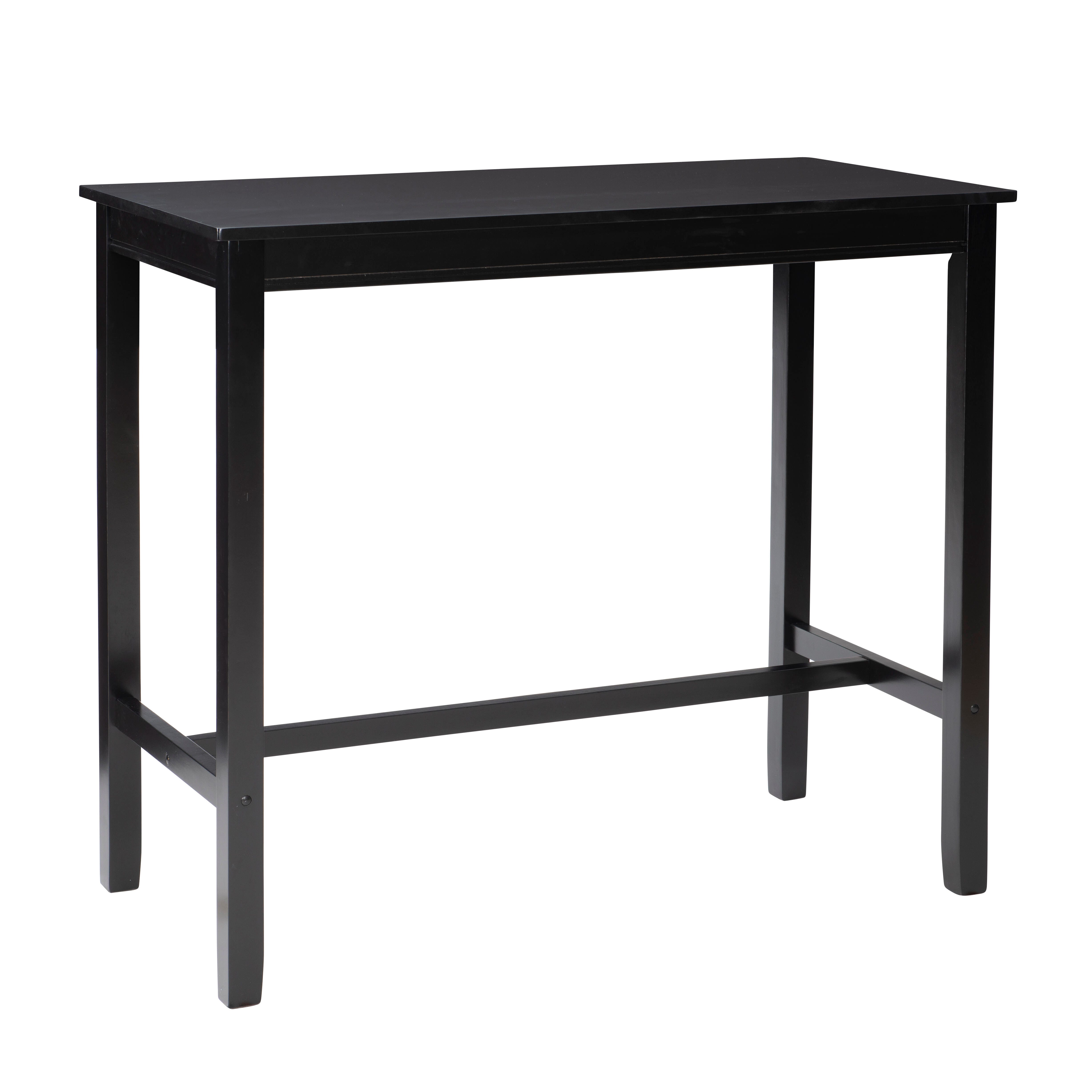 Linon Claridge Bar Height Pub Table, Black, large