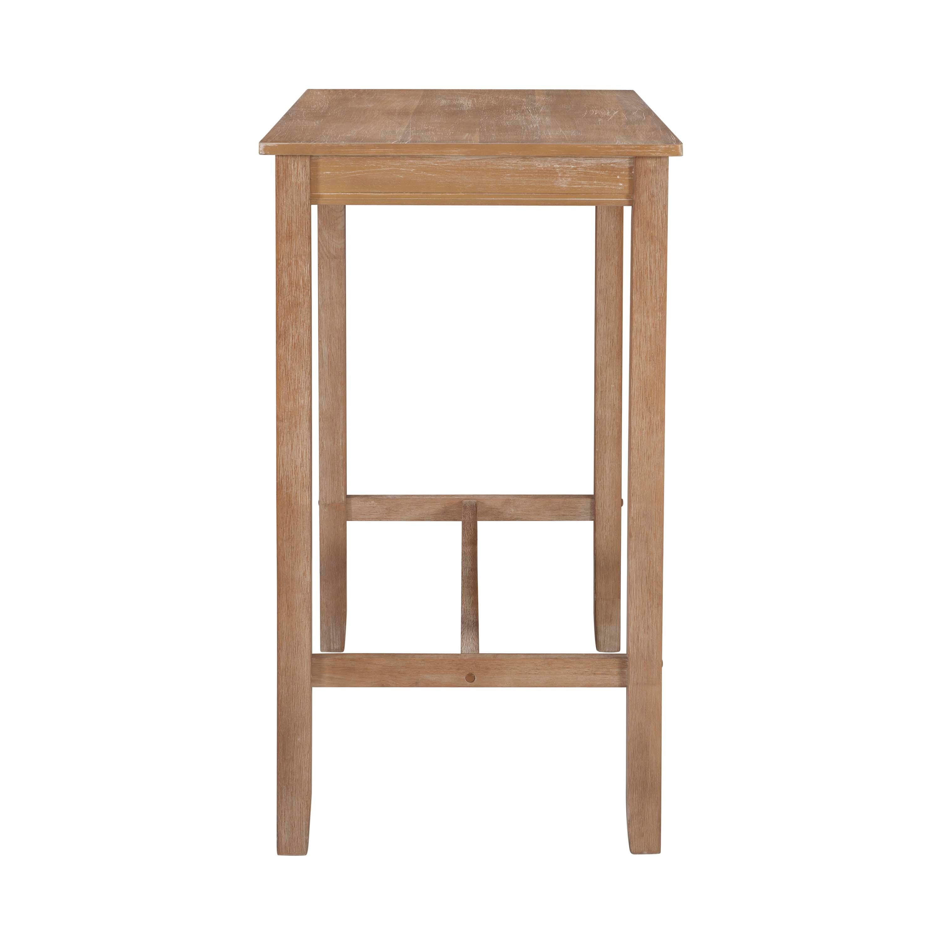 Linon Claridge Bar Height Pub Table, Natural, large