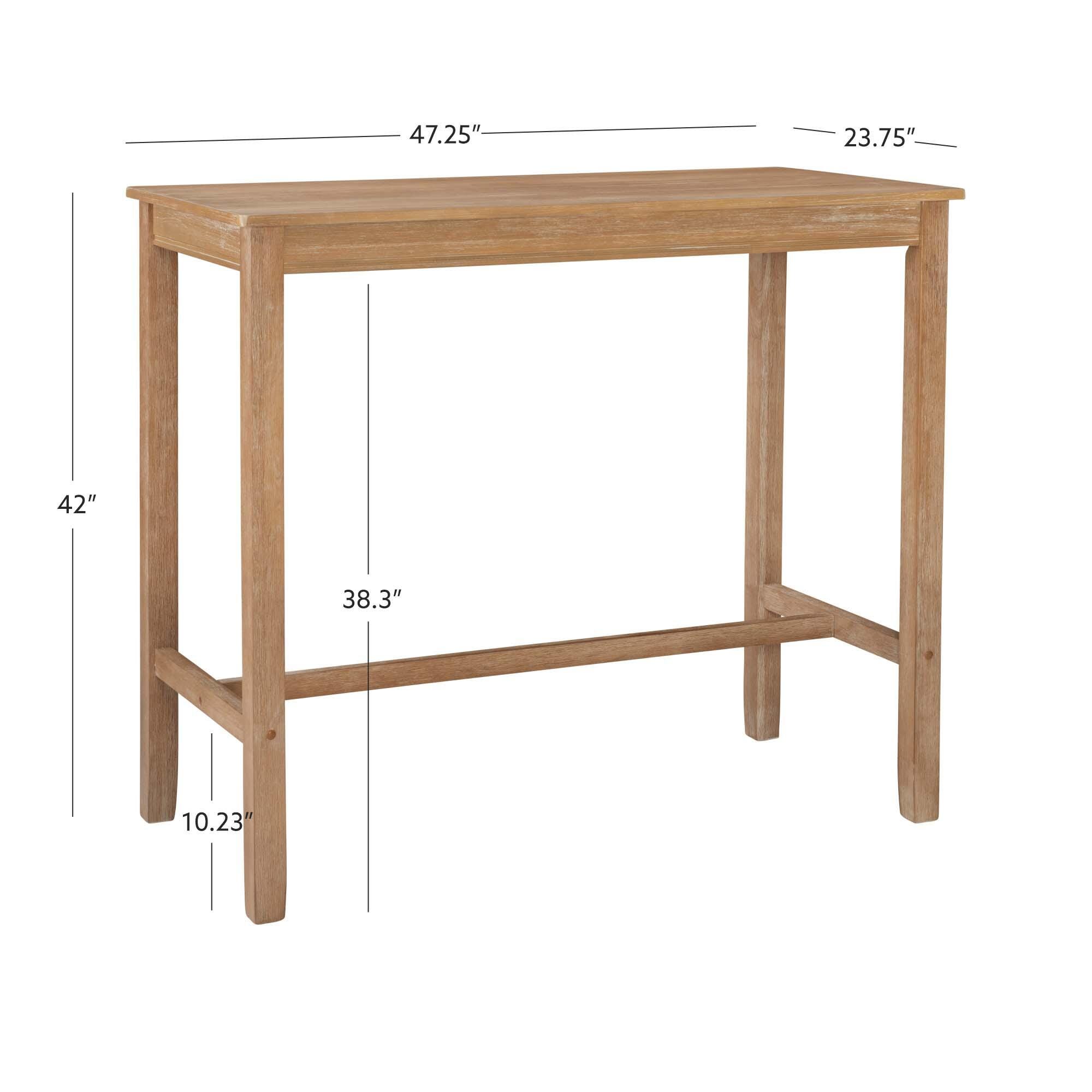 Linon Claridge Bar Height Pub Table, Natural, large