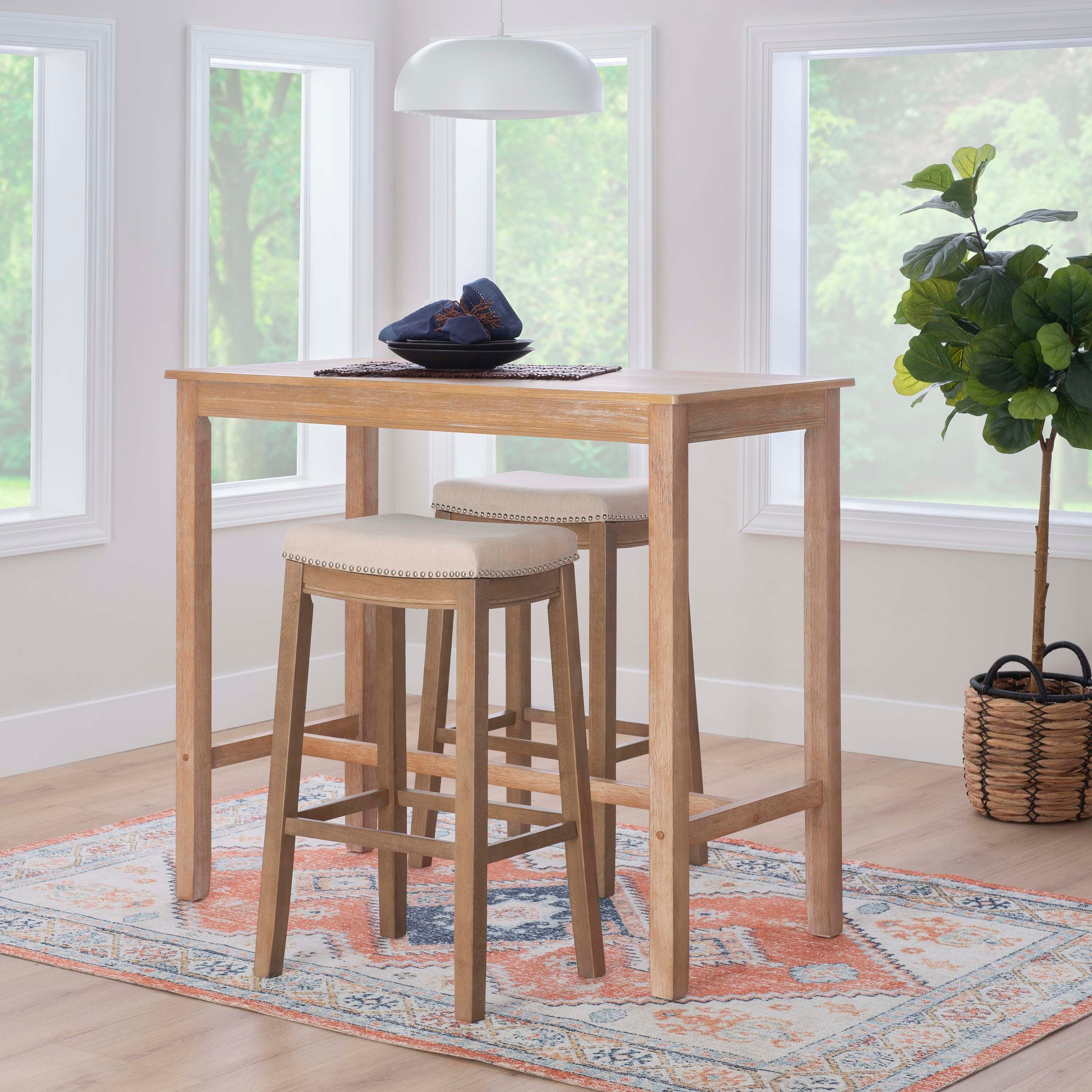 Linon Claridge Counter Height Pub Table, Natural, large
