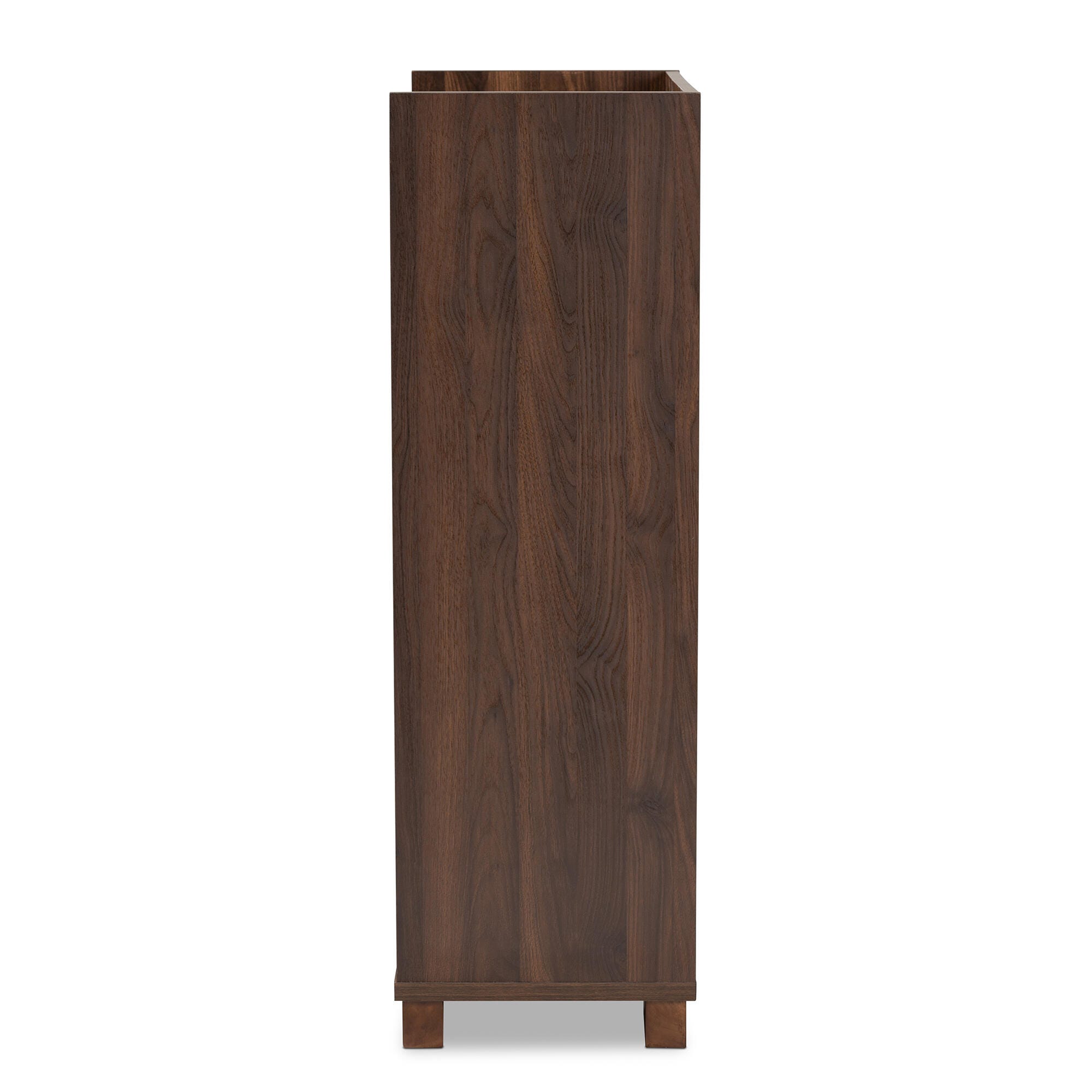 Carrie Transitional Farmhouse Walnut Brown Finished Wood Wine Storage Cabinet, , large