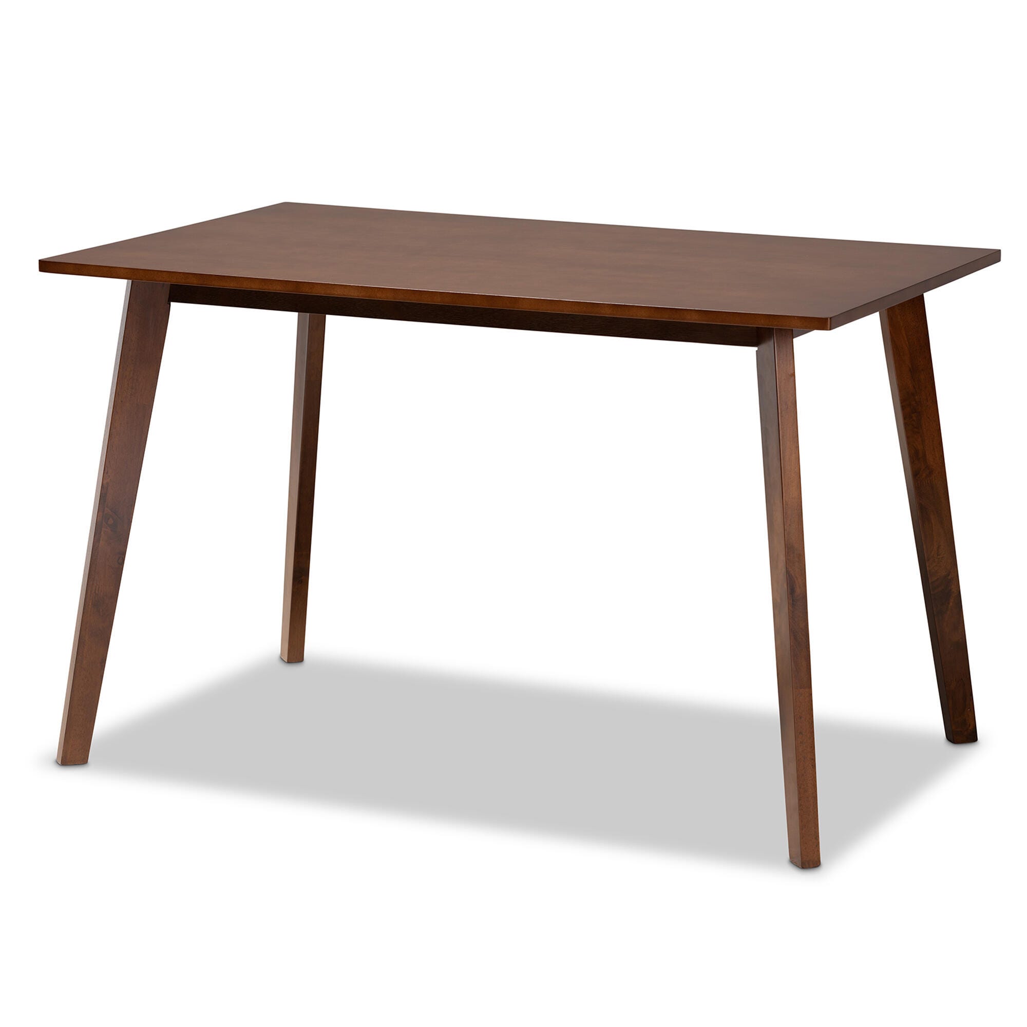 Britte Transitional Walnut Brown Finished Rectangular Wood Dining Table, , large