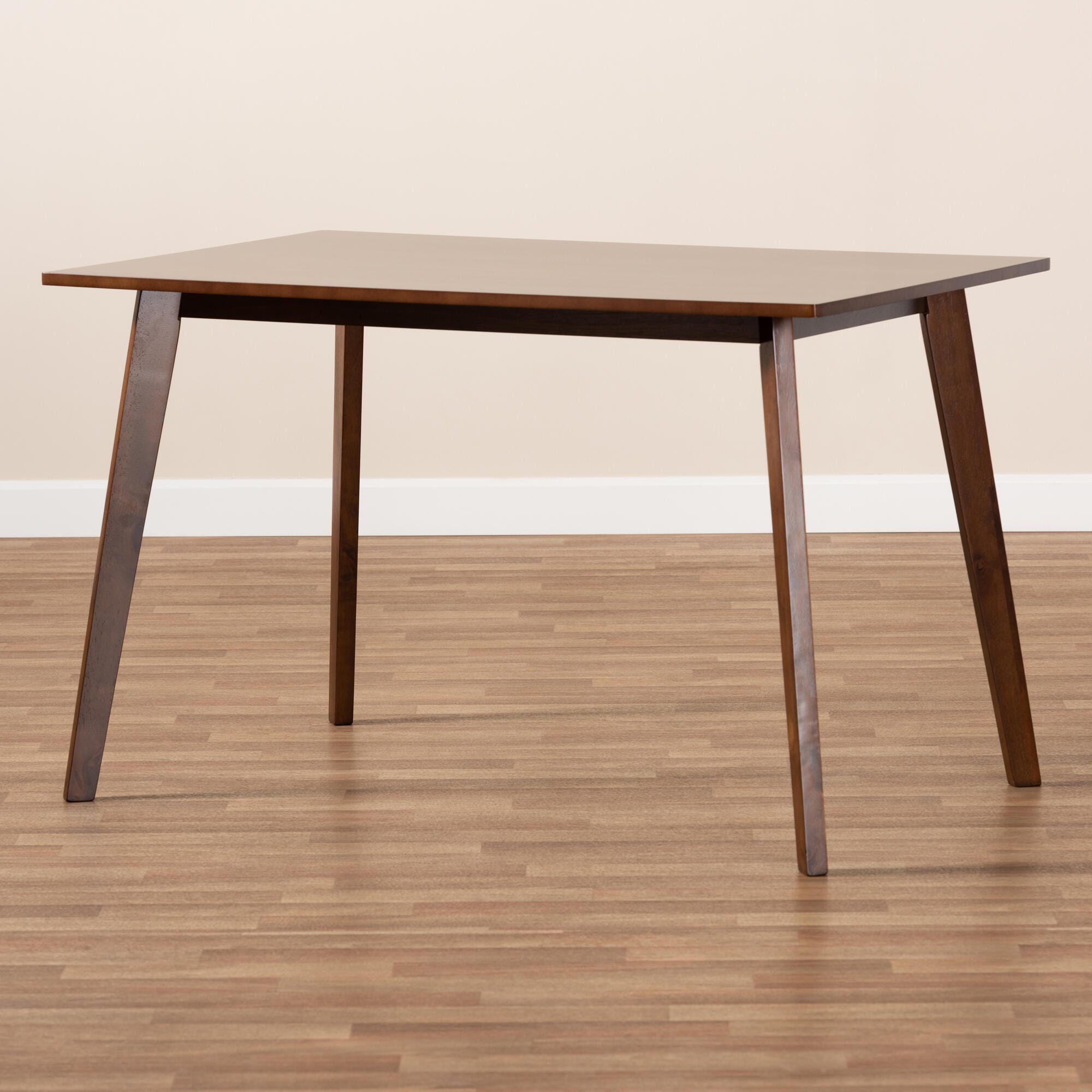 Britte Transitional Walnut Brown Finished Rectangular Wood Dining Table, , large
