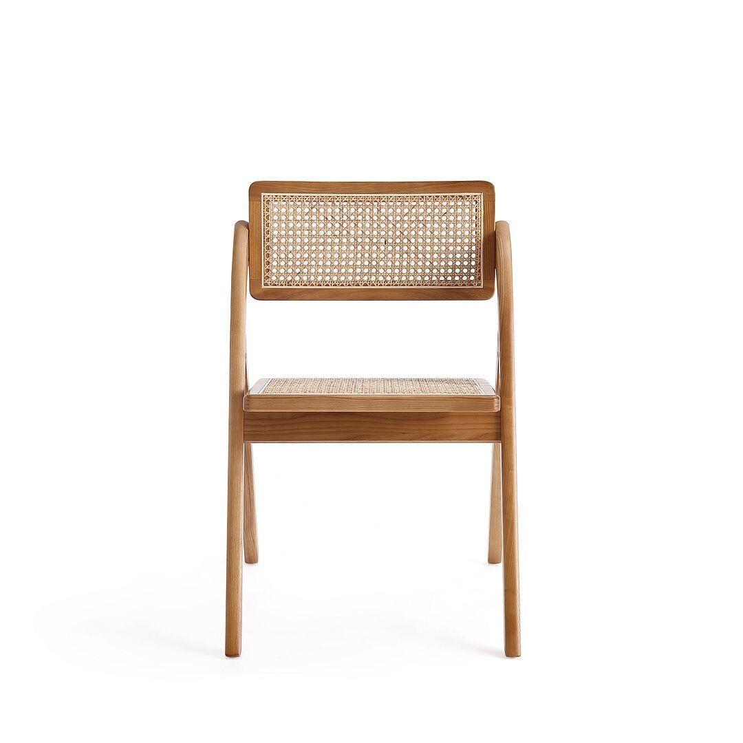 Manhattan Comfort Lambinet Dining Chair (Set of 4), Natural, large