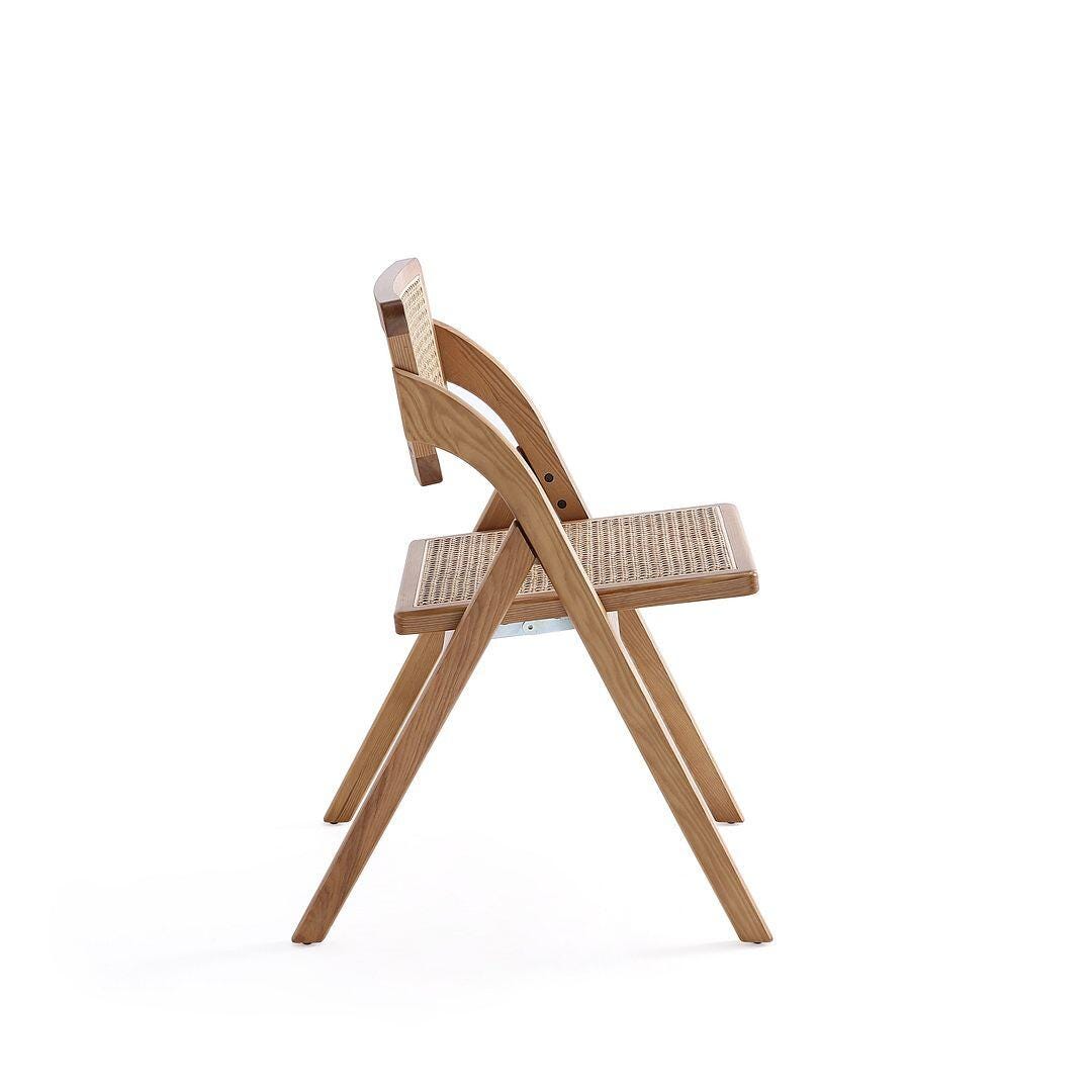 Manhattan Comfort Lambinet Dining Chair (Set of 4), Natural, large