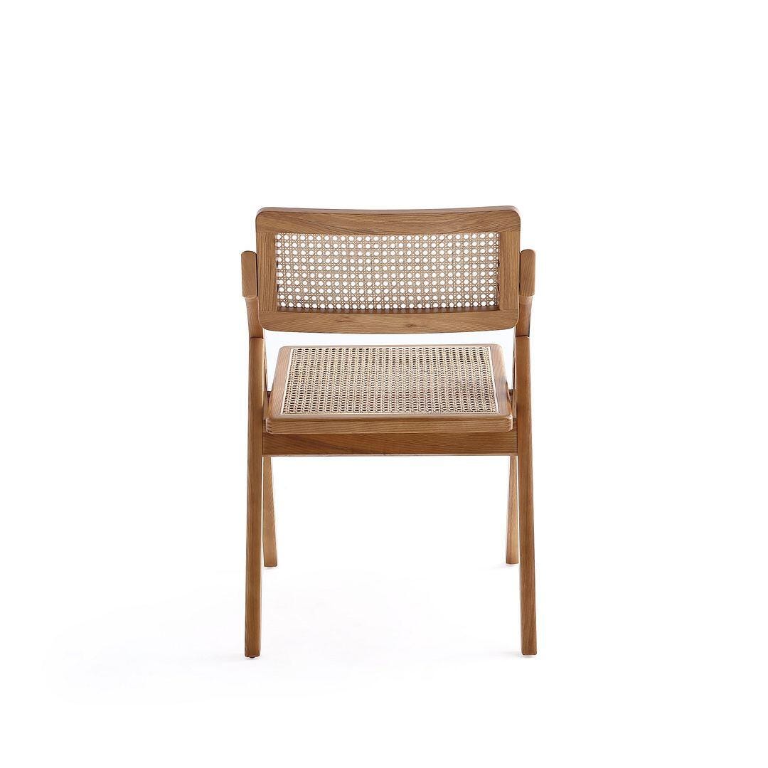 Manhattan Comfort Lambinet Dining Chair (Set of 4), Natural, large