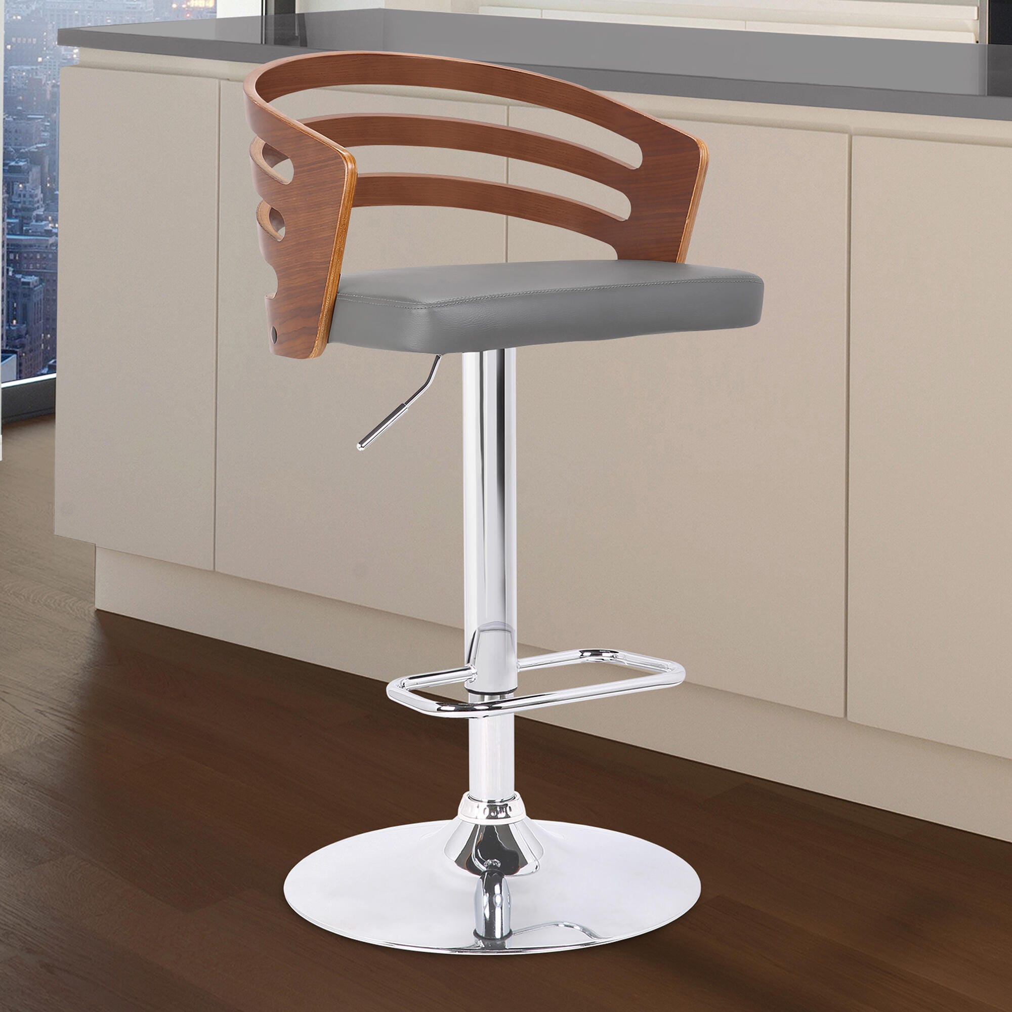 Adele Armen Living Adele Barstool, Brown, rollover