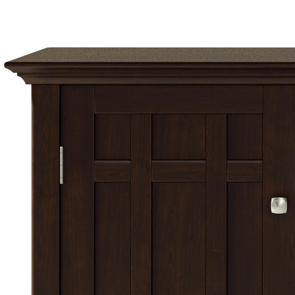 Bedford Solid Wood 54 inch Wide Rustic Sideboard Buffet and Winerack, Brown, large