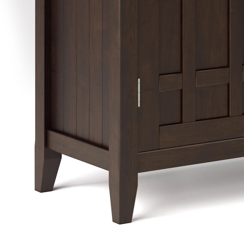 Bedford Solid Wood 54 inch Wide Rustic Sideboard Buffet and Winerack, Brown, large