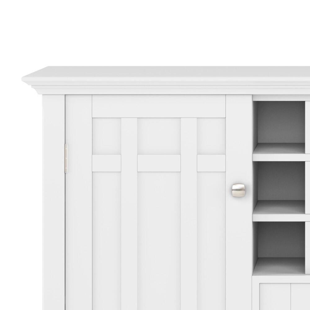 Bedford Solid Wood 54 inch Wide Rustic Sideboard Buffet, White, large