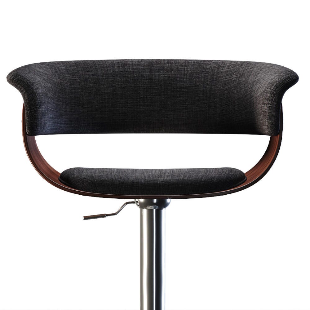 Sheldon Mid Century Modern Adjustable Swivel Bar Stool, , large
