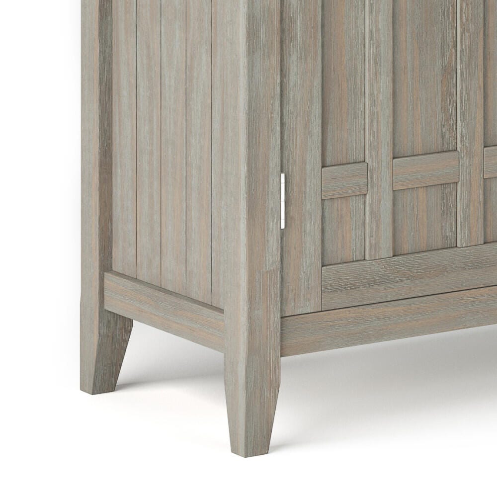 Bedford Solid Wood 54 inch Wide Rustic Sideboard Buffet and Winerack, Distressed Gray, large