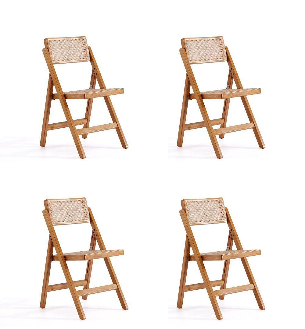 Manhattan Comfort Pullman Dining Chair (Set of 4), Natural, large