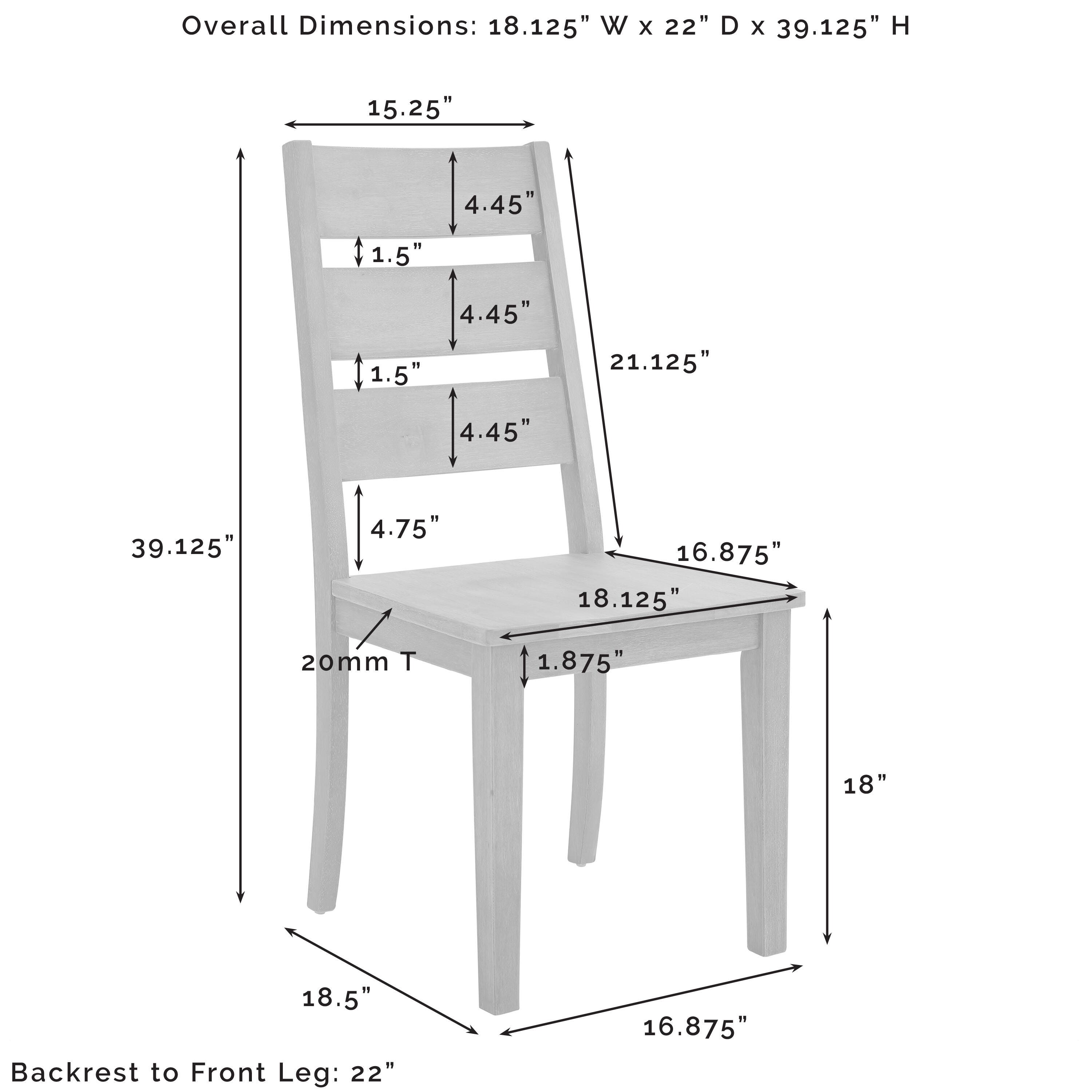 Joanna 2-piece Ladder Back Chair Set, , large