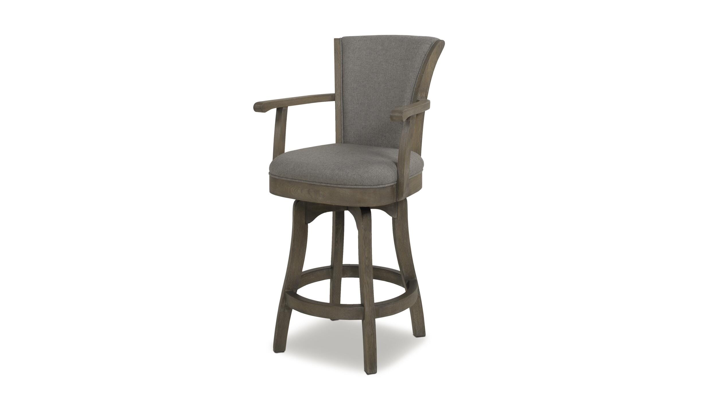 Williams Jennifer Taylor Home Williams Counter Height Bar Stool, Heathered Gray, large