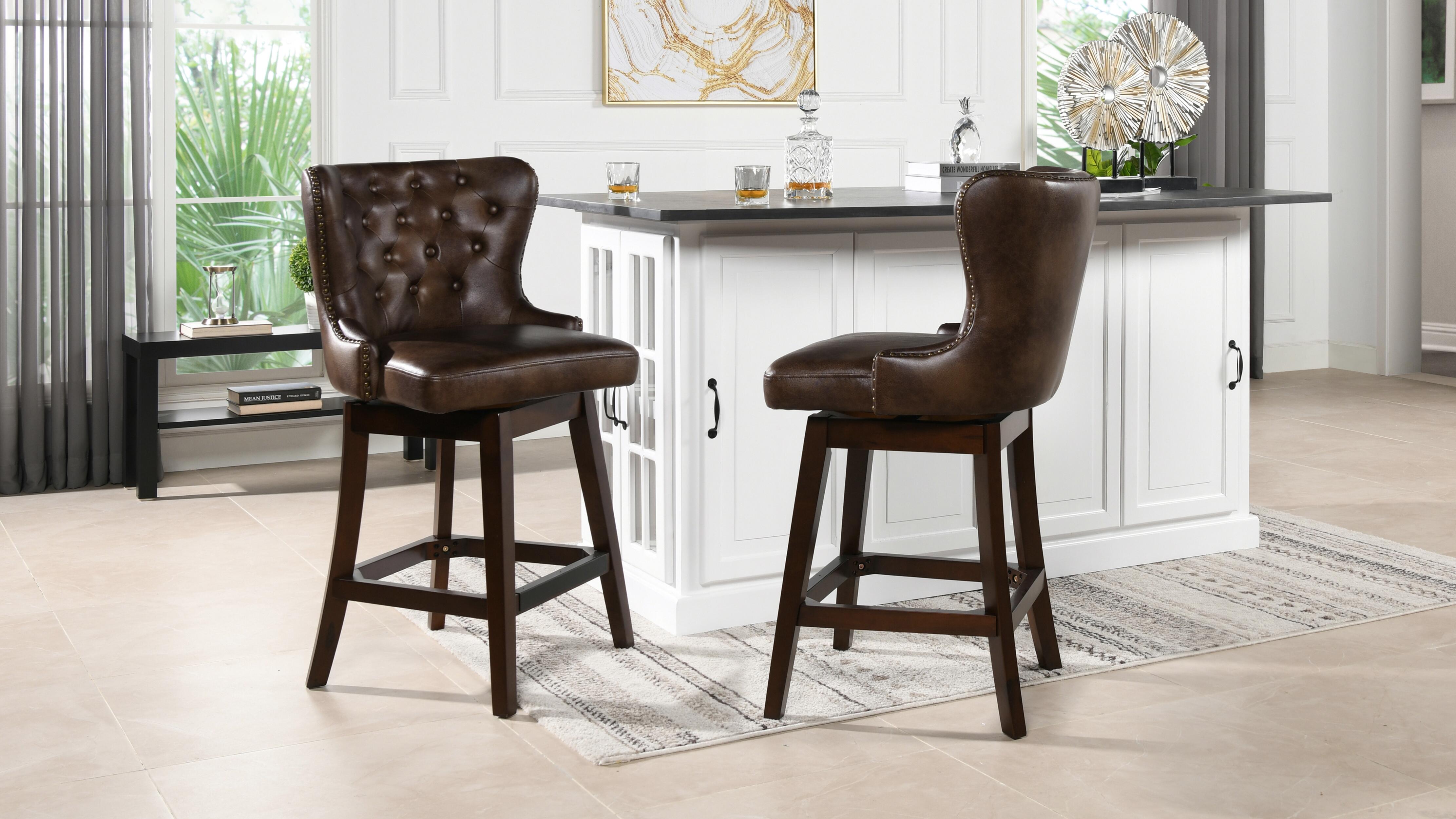 Jennifer Taylor Home Holmes High Back Counter Height Bar Stool
