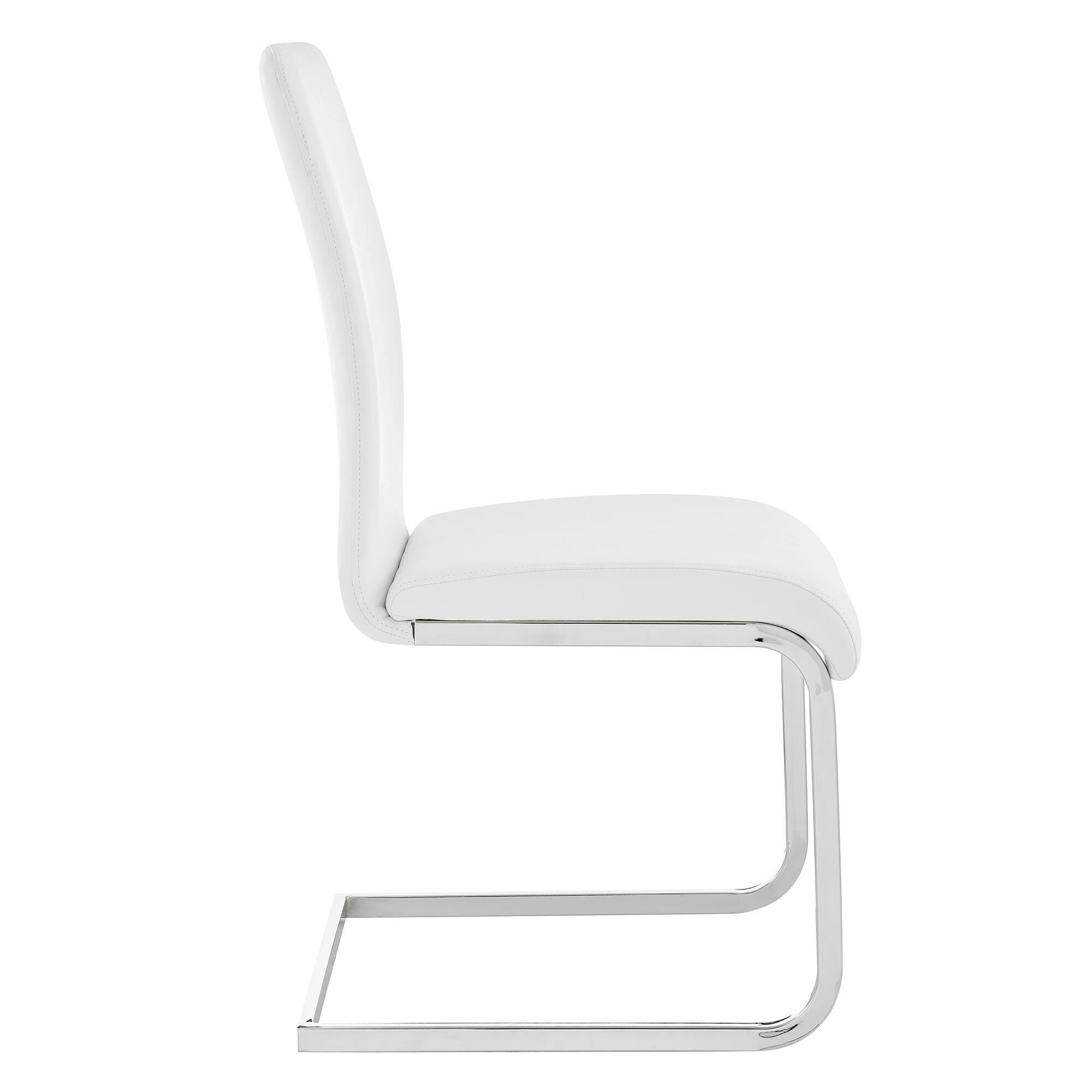 Amanda Amanda Dining Chair Set of 2, White, large