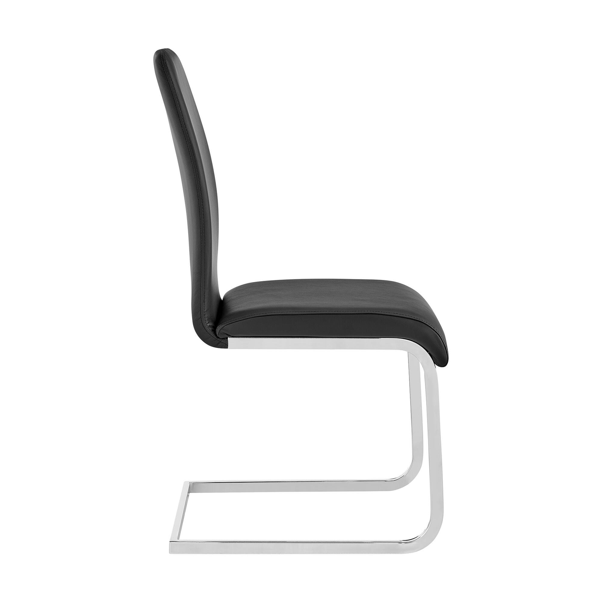 Amanda Amanda Dining Chair Set of 2, Black, large