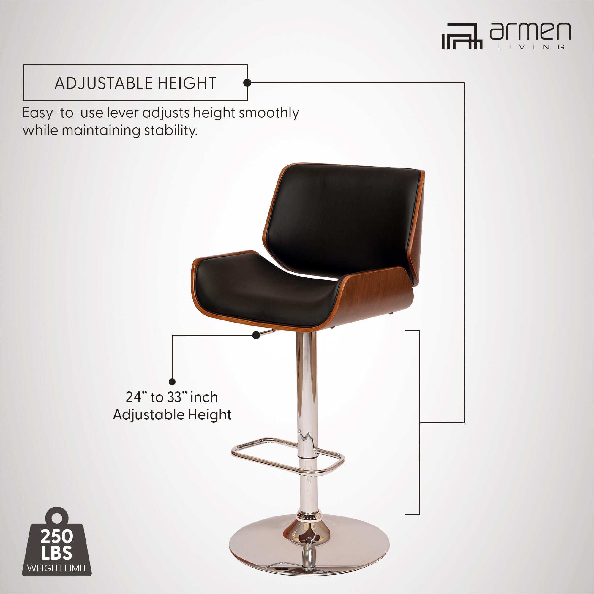 London Adjustable Height Bar Stool | Ashley