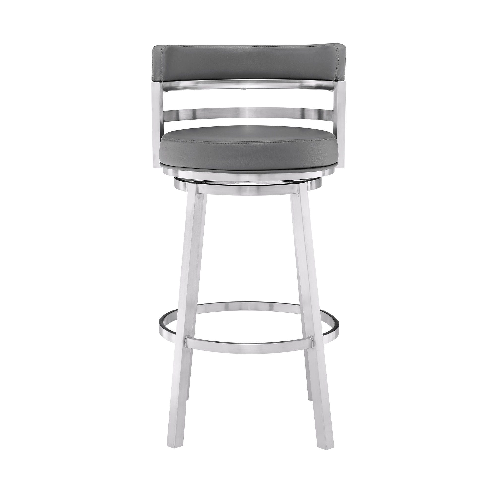 Madrid Armen Living Madrid Barstool, Gray, large