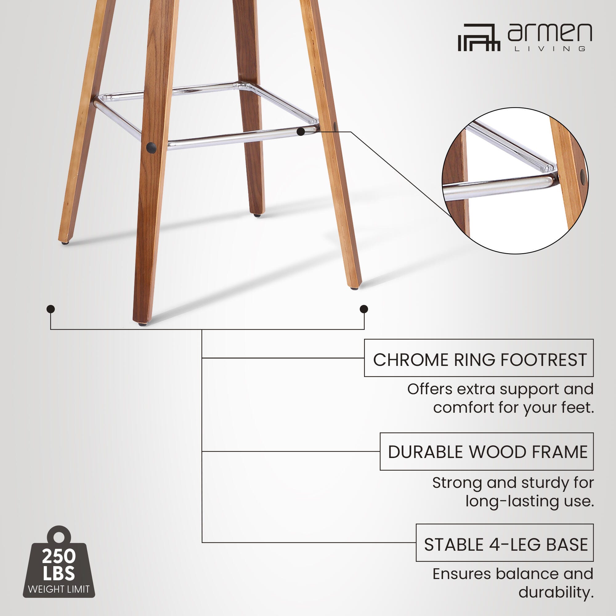 Tyler Tyler Barstool, Brown, large
