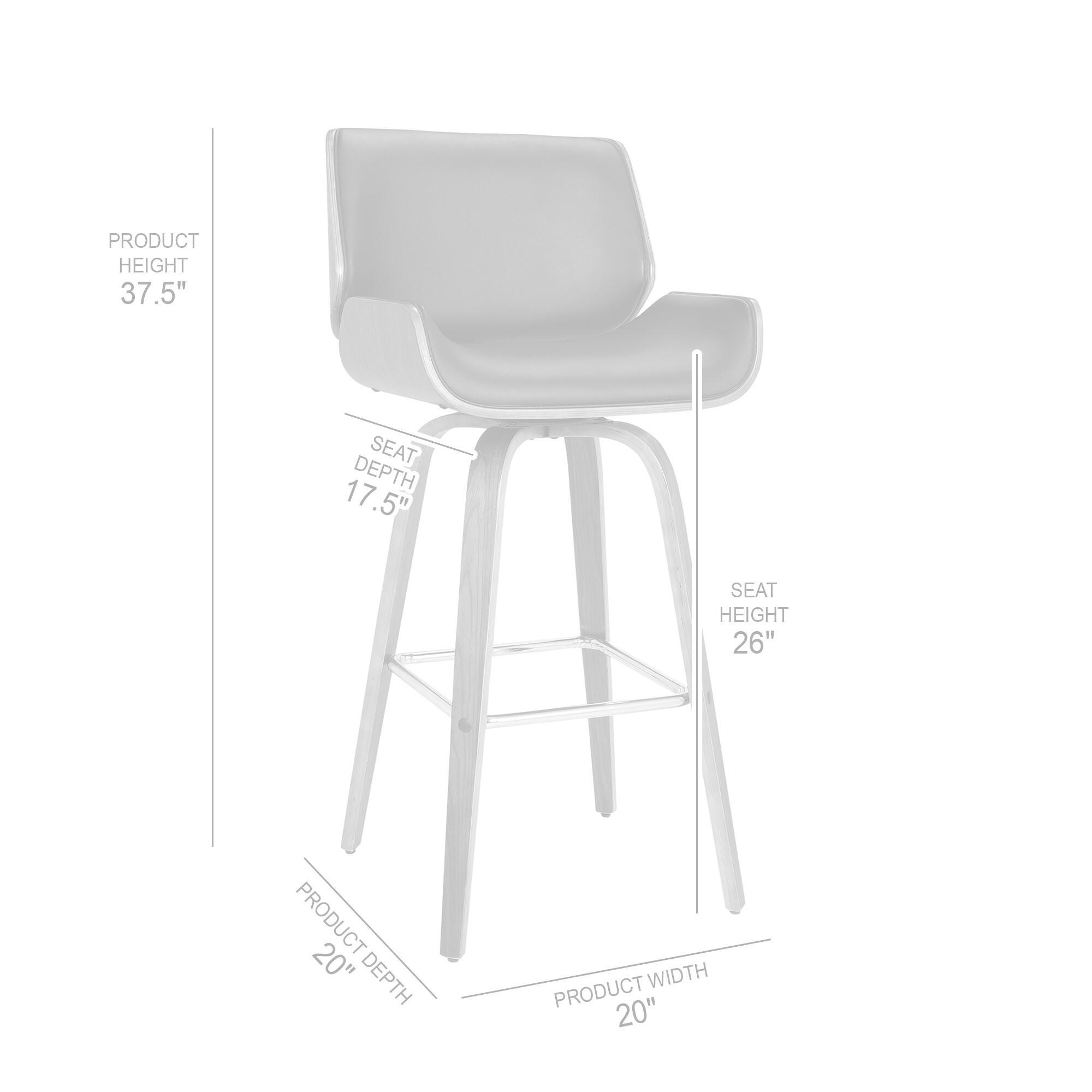 Tyler Tyler Barstool, Brown, large