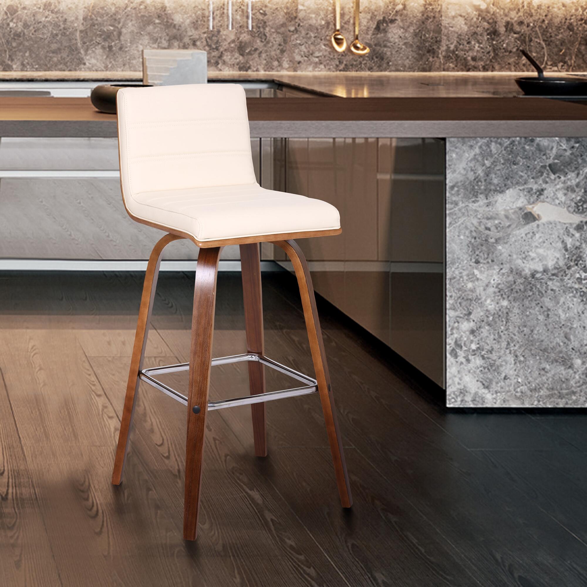 Vienna Vienna Barstool, Cream/Walnut, large