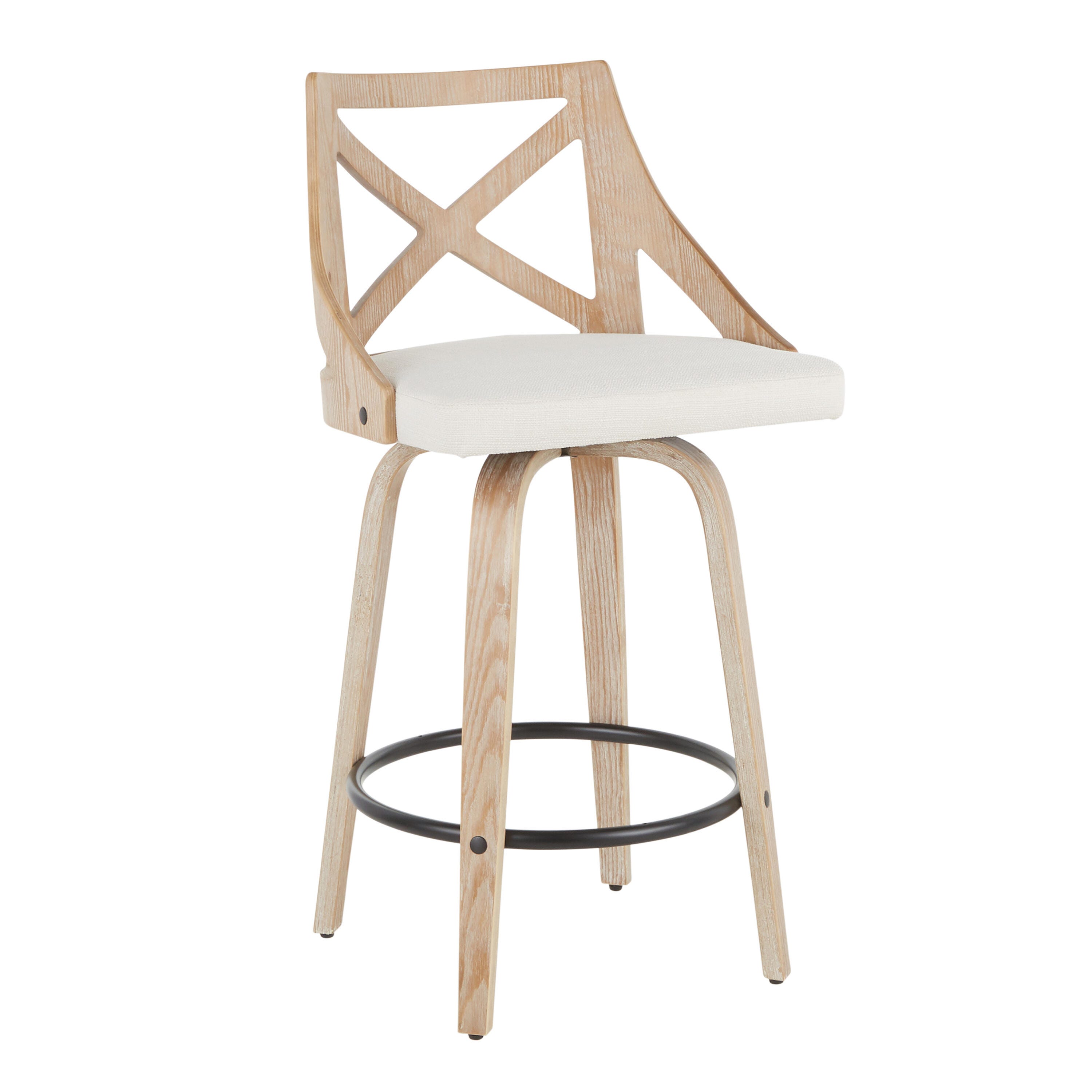 LumiSource Charlotte Counter Stool - Set of 2, , large