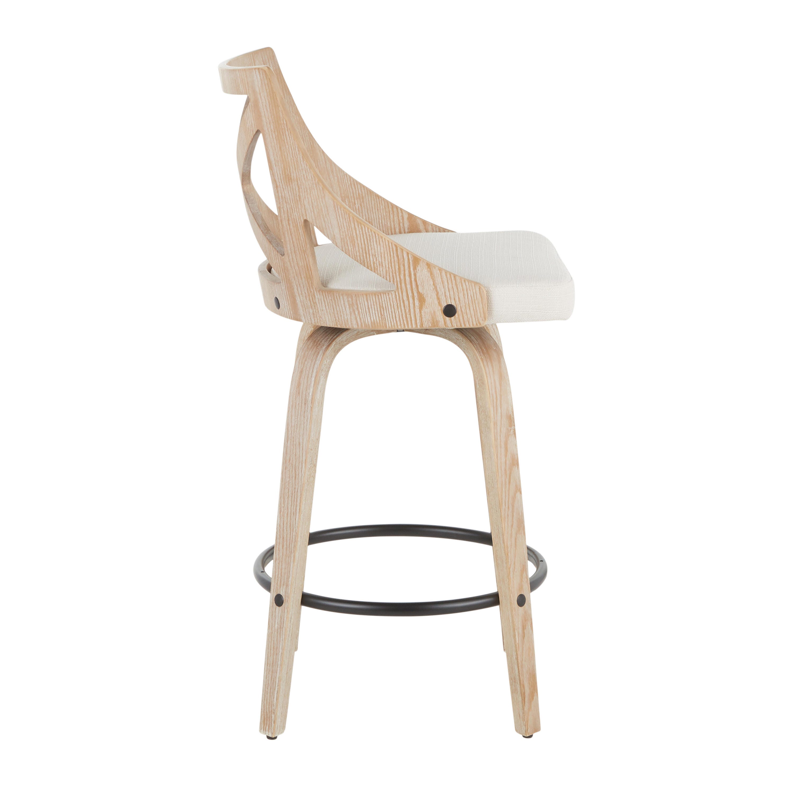 LumiSource Charlotte Counter Stool - Set of 2, , large