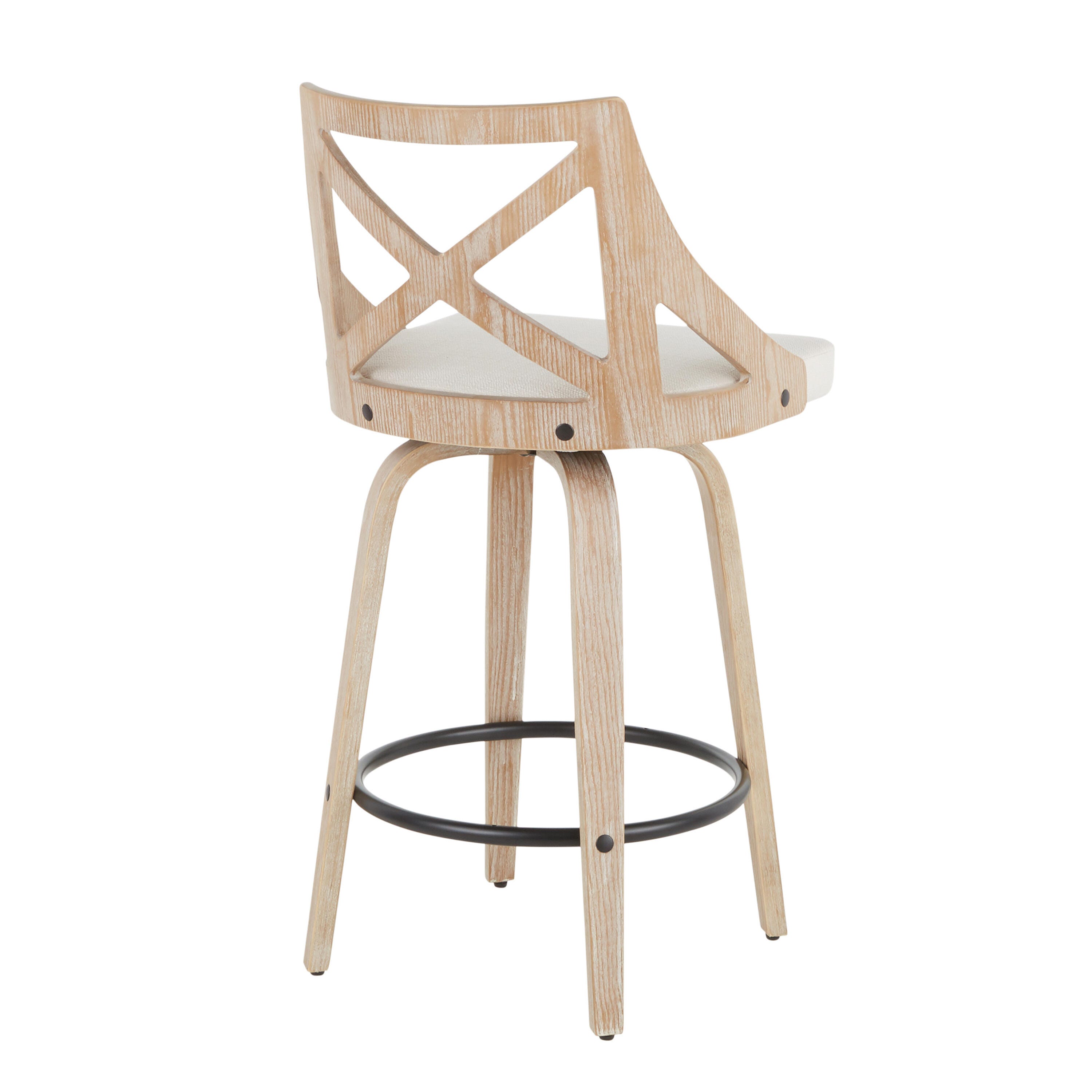 LumiSource Charlotte Counter Stool - Set of 2, , large