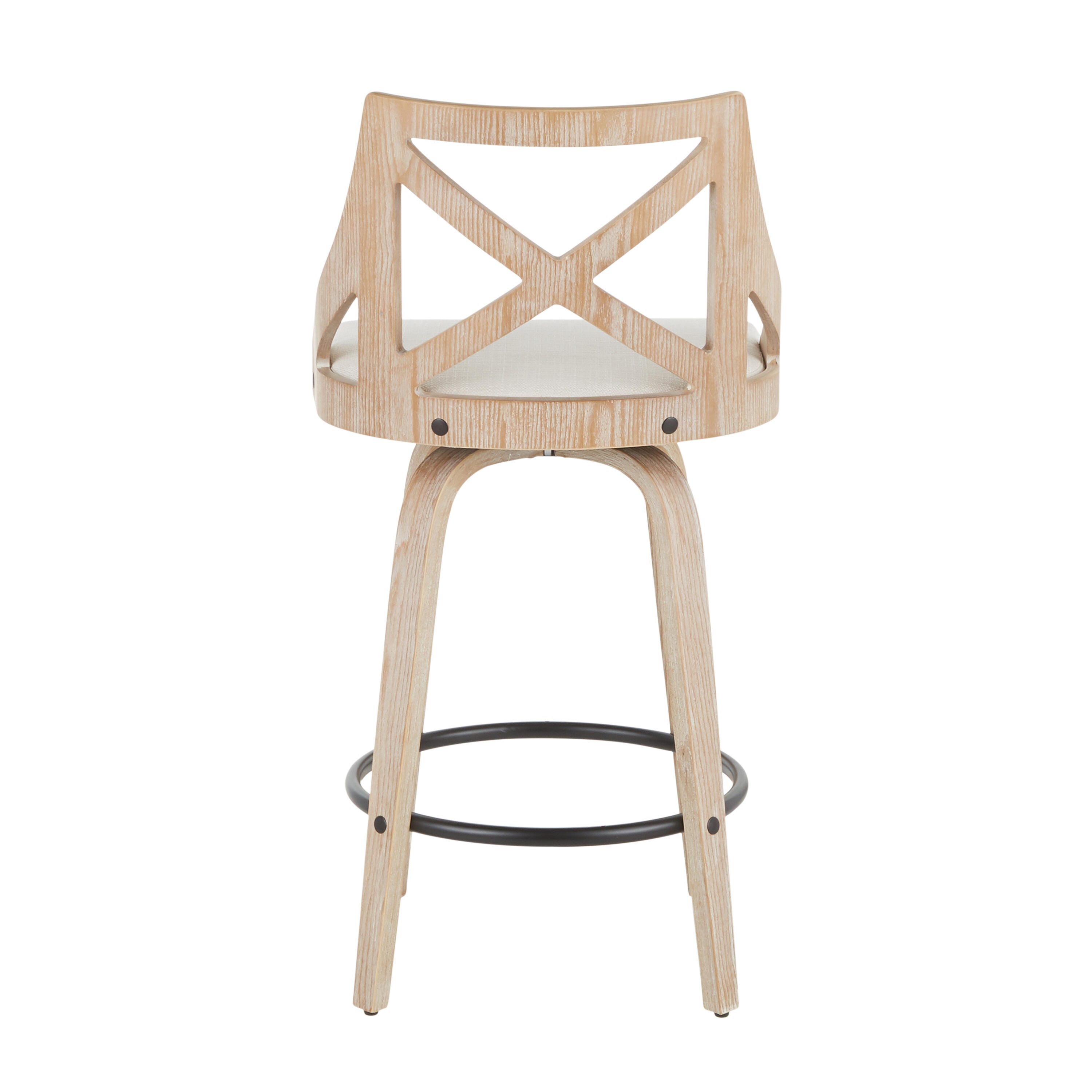 LumiSource Charlotte Counter Stool - Set of 2, , large