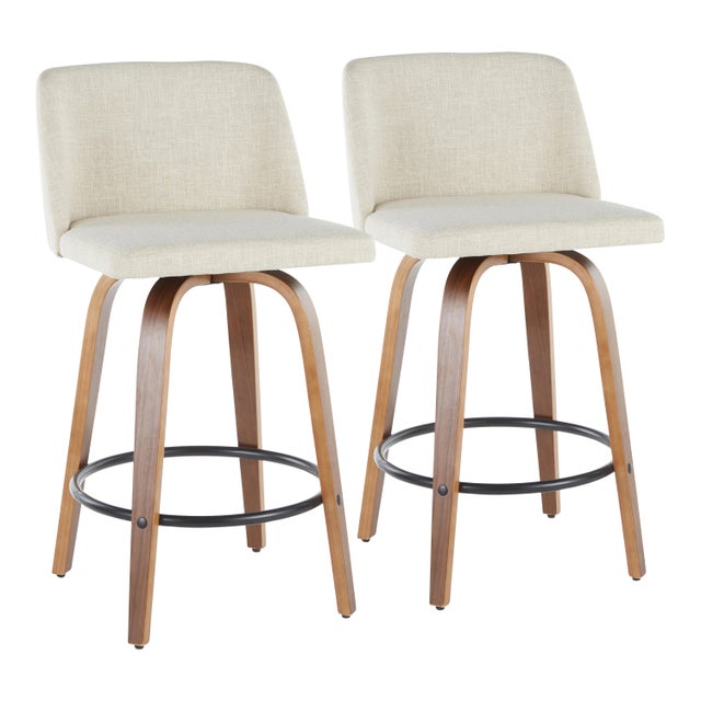 LumiSource Toriano Counter Height Bar Stool Set