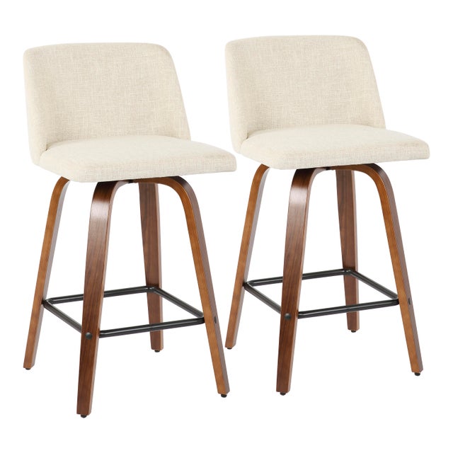 LumiSource Toriano Counter Height Bar Stool (Set of 2)