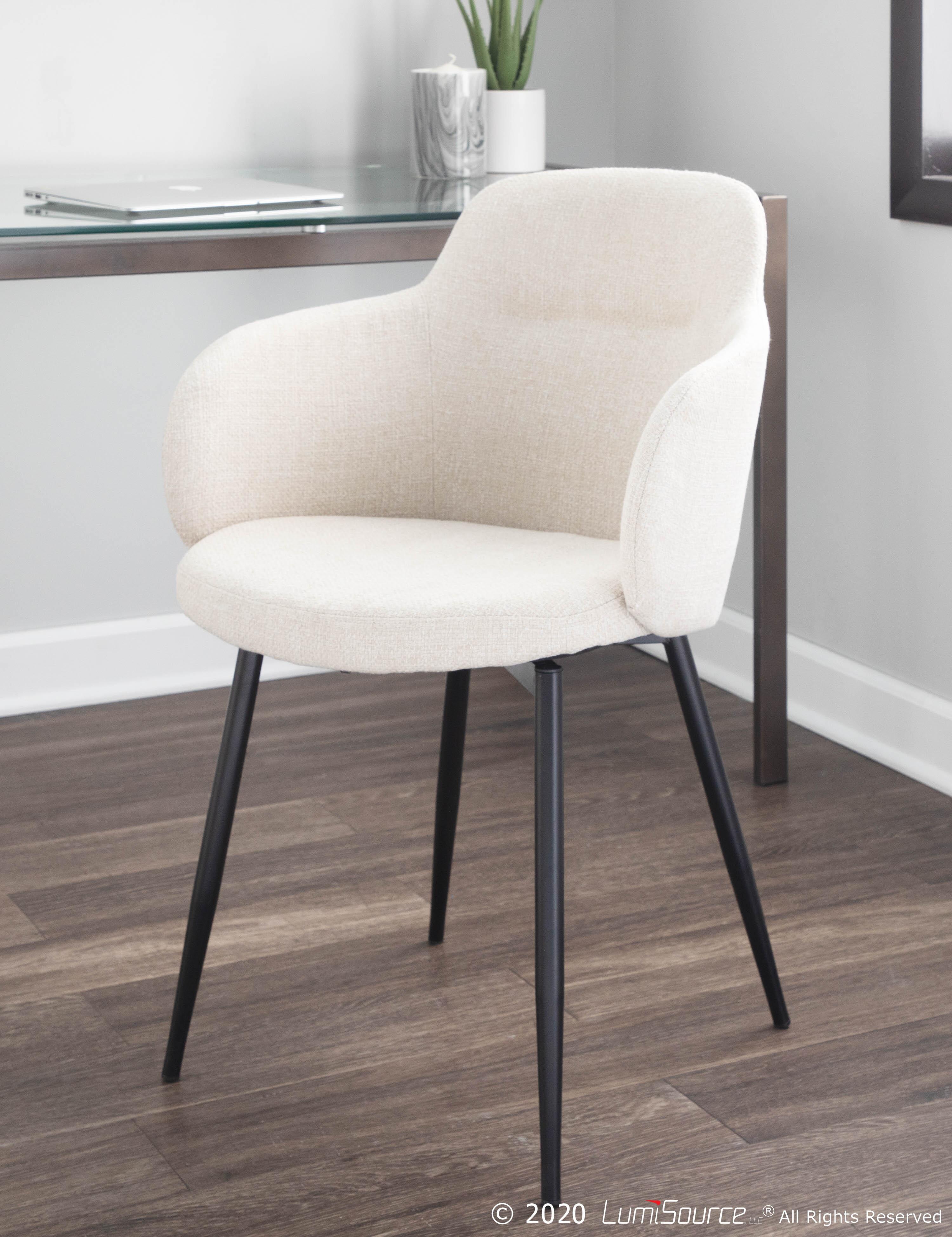 LumiSource Boyne Chair, Black/Cream, large