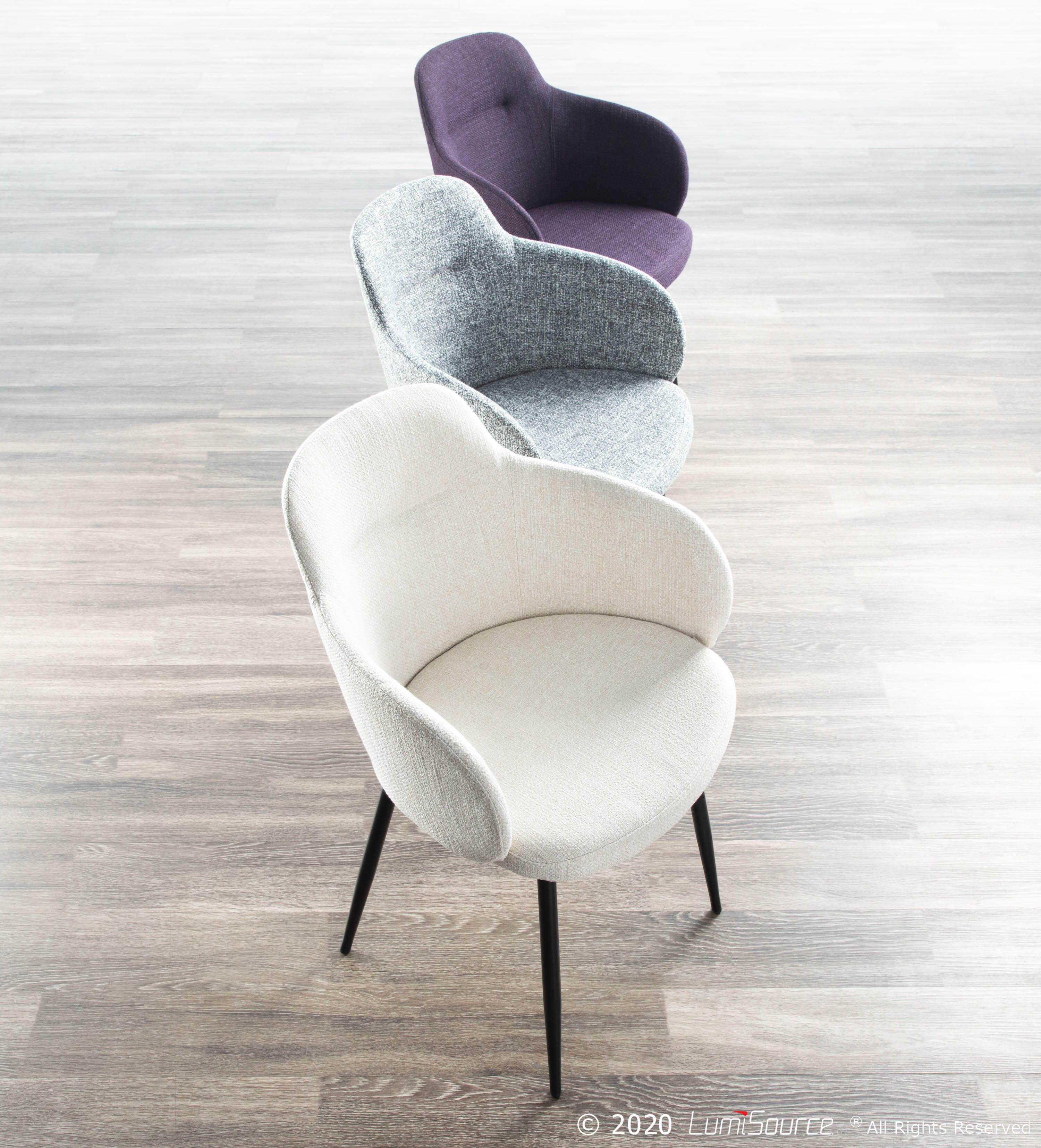 LumiSource Boyne Chair, Black/Cream, large