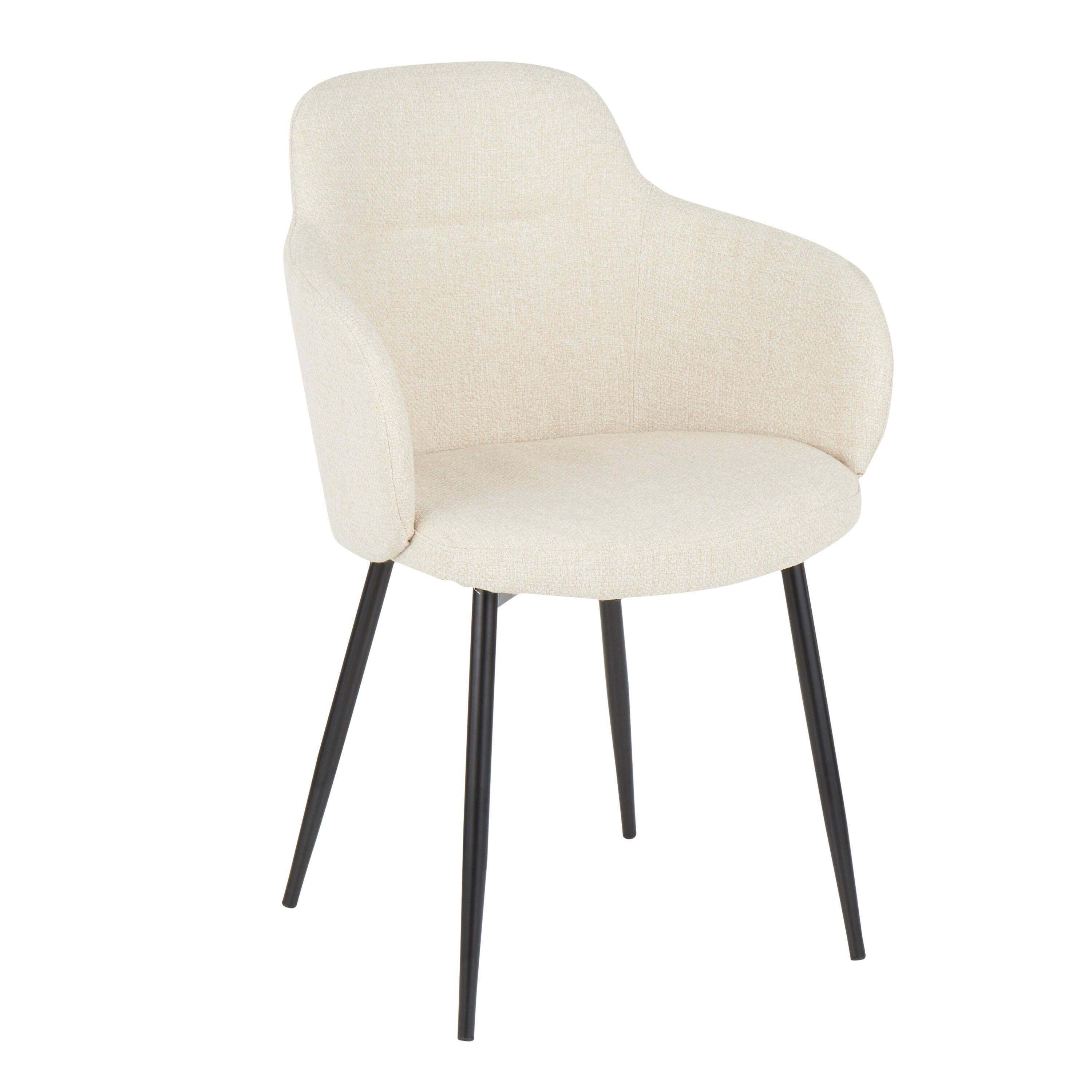 LumiSource Boyne Chair, Black/Cream, large