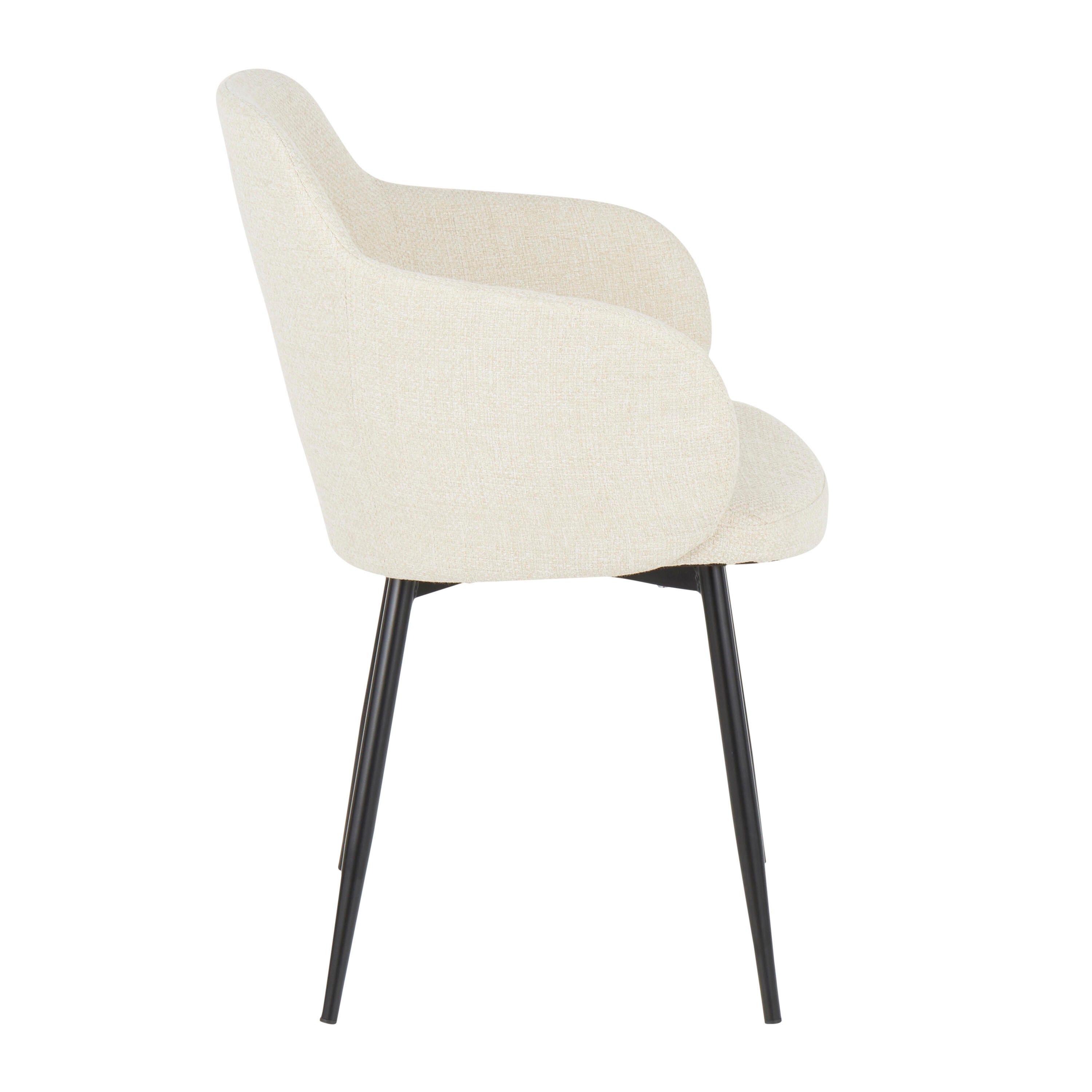 LumiSource Boyne Chair, Black/Cream, large