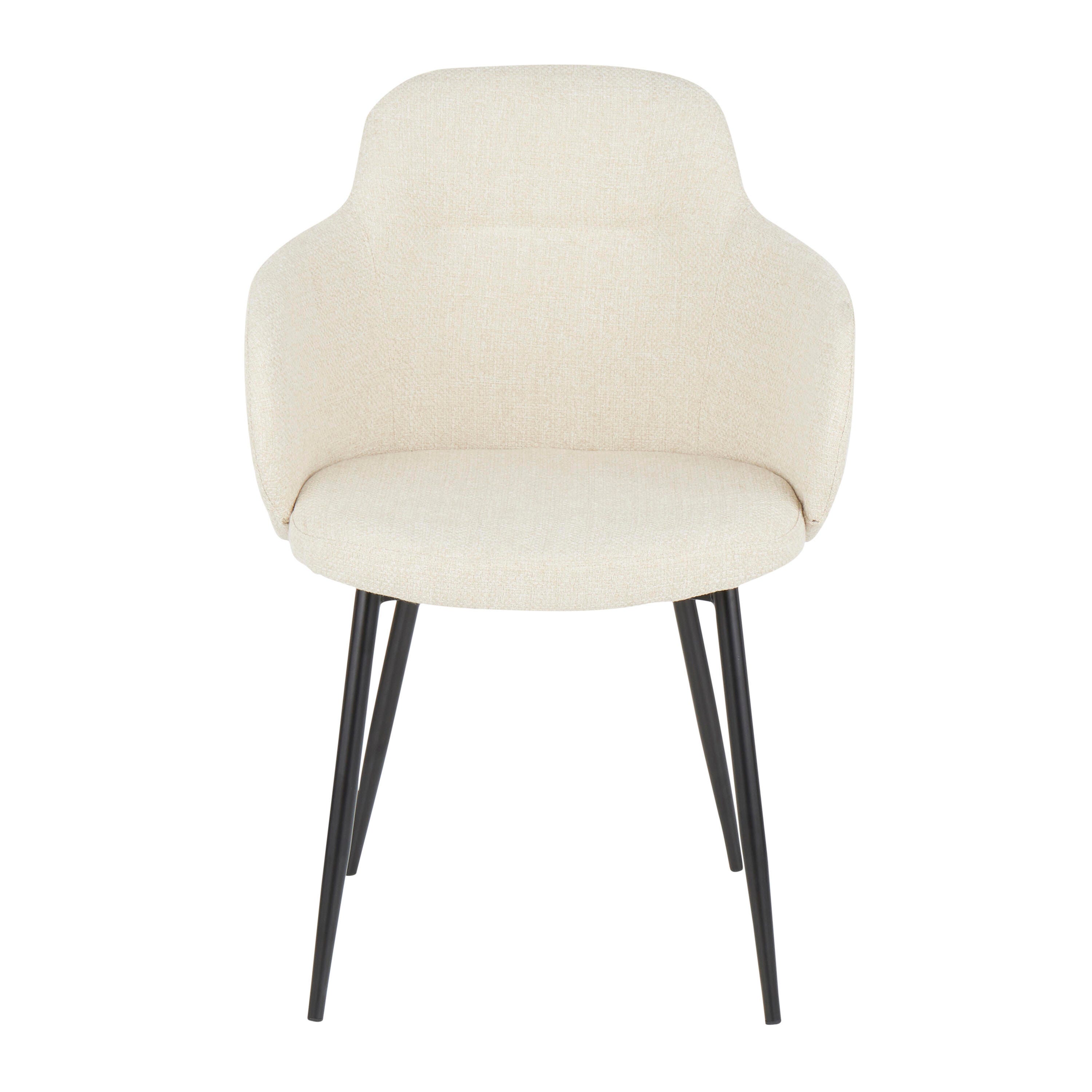 LumiSource Boyne Chair, Black/Cream, large