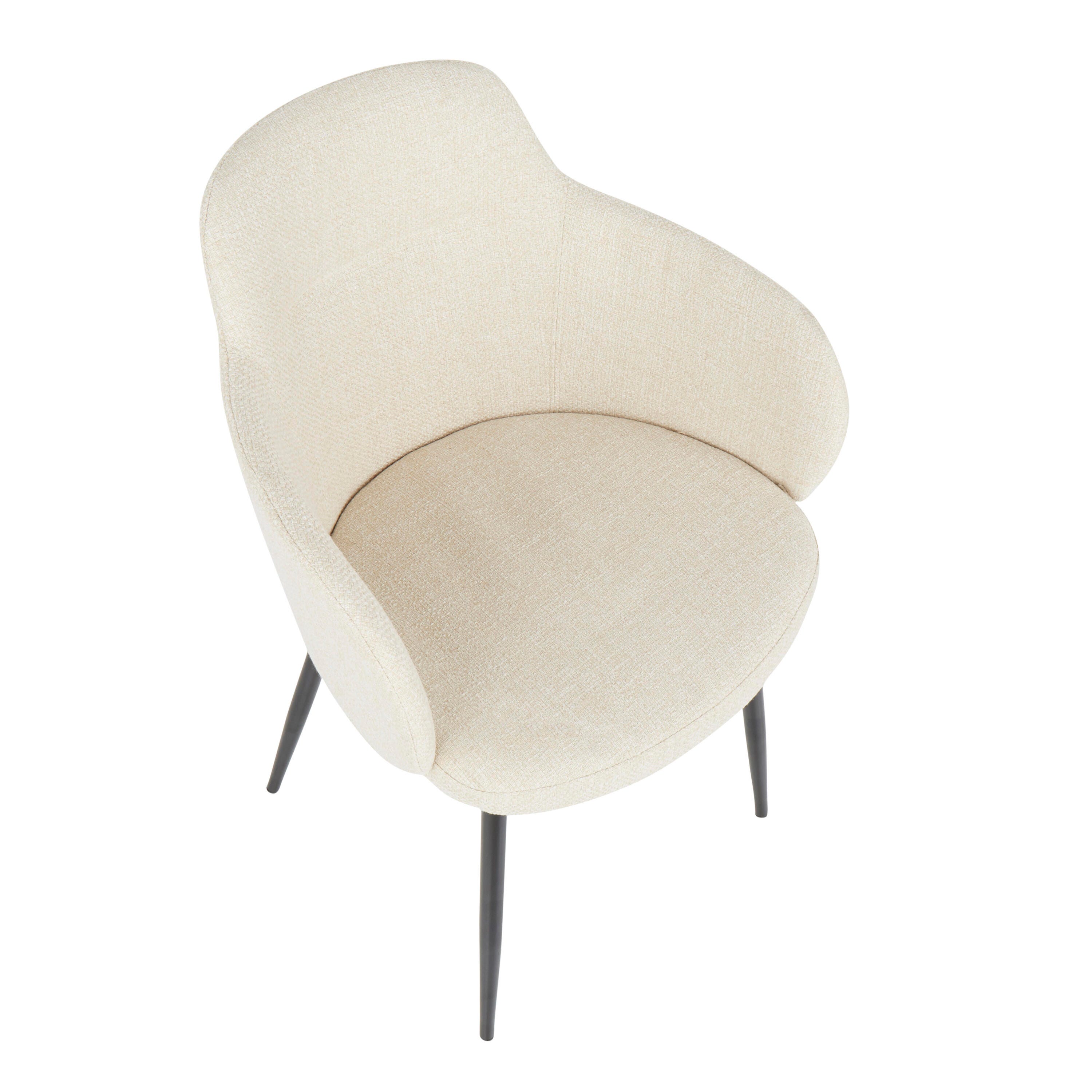 LumiSource Boyne Chair, Black/Cream, large