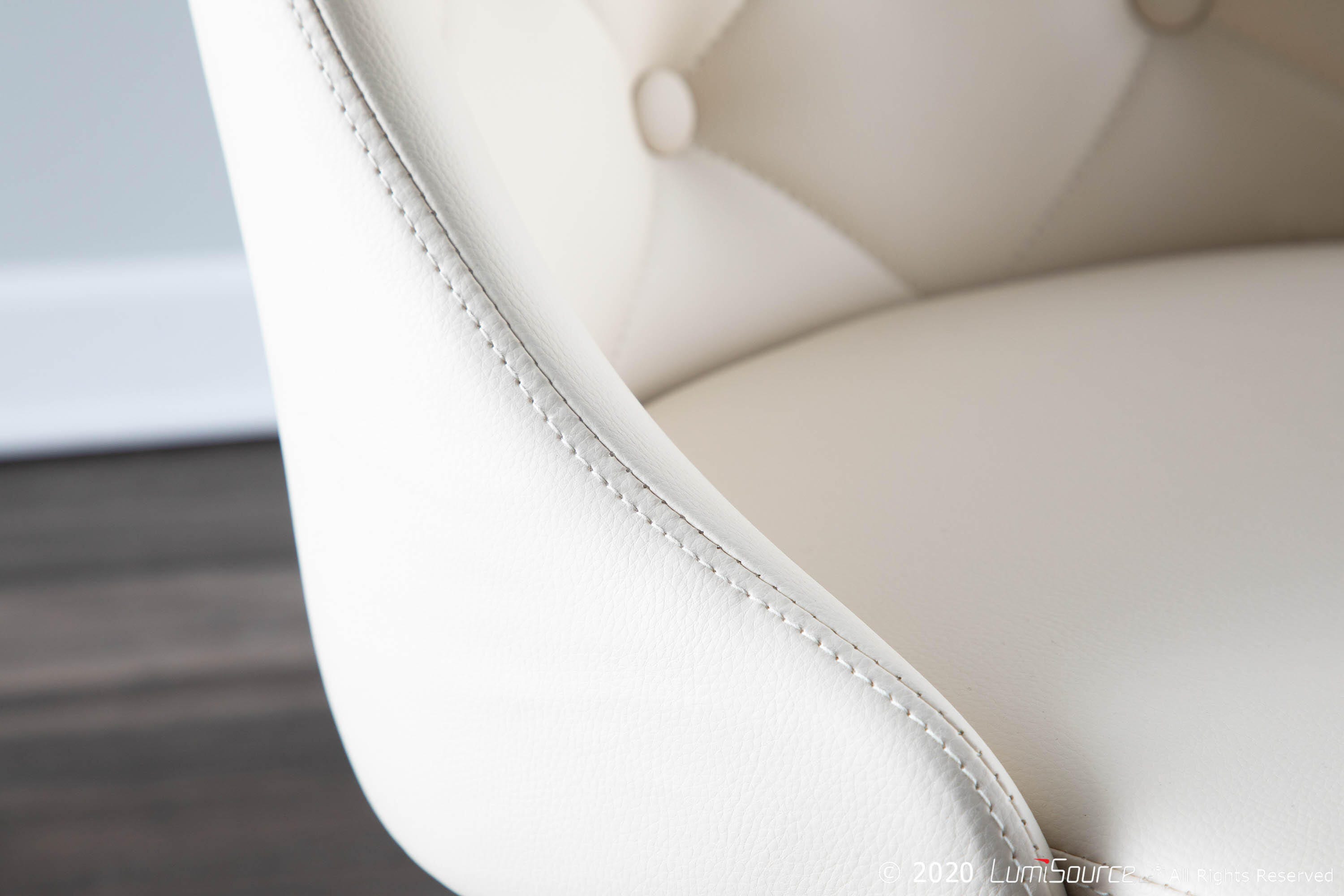 LumiSource Giovanni Chair, Walnut/Cream, large