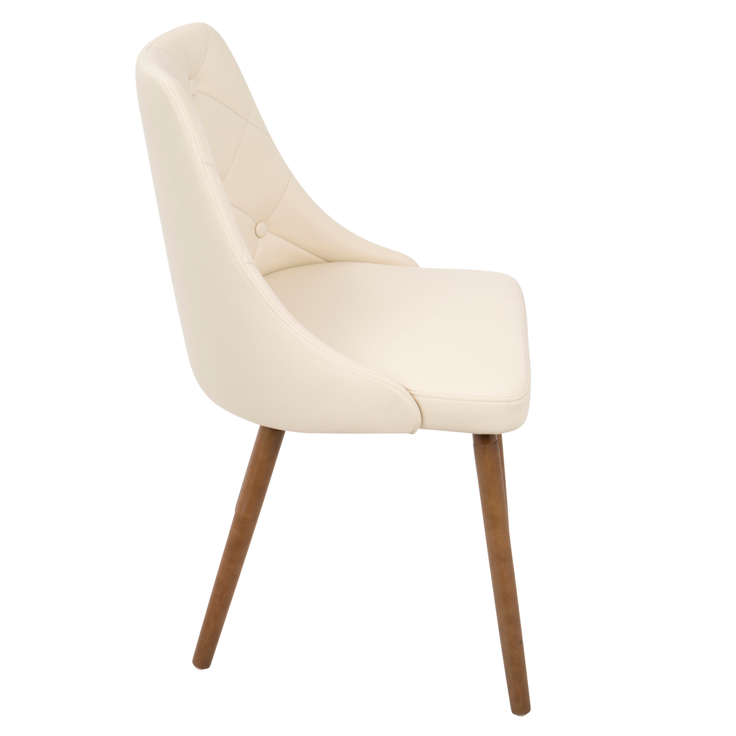 LumiSource Giovanni Chair, Walnut/Cream, large