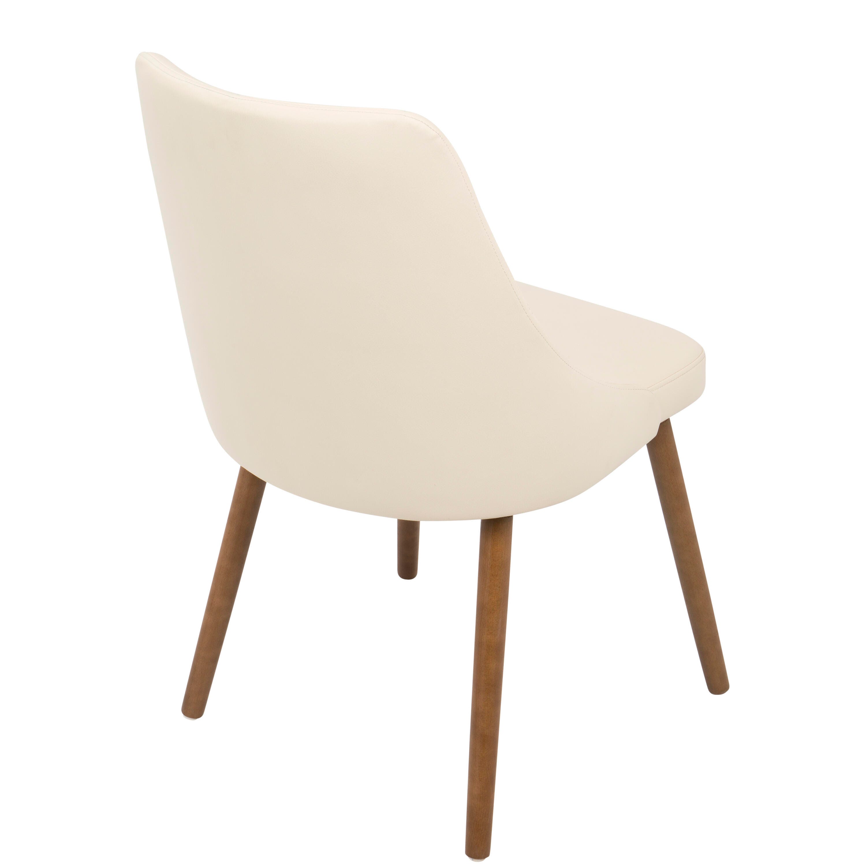 LumiSource Giovanni Chair, Walnut/Cream, large