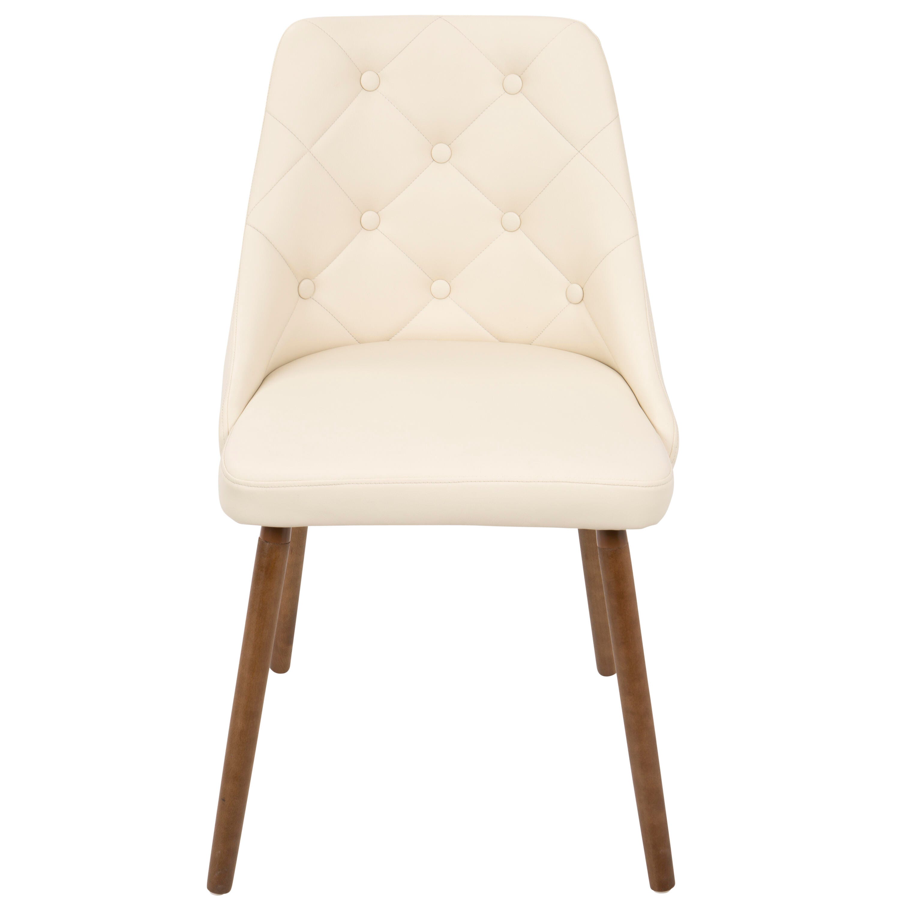 LumiSource Giovanni Chair, Walnut/Cream, large