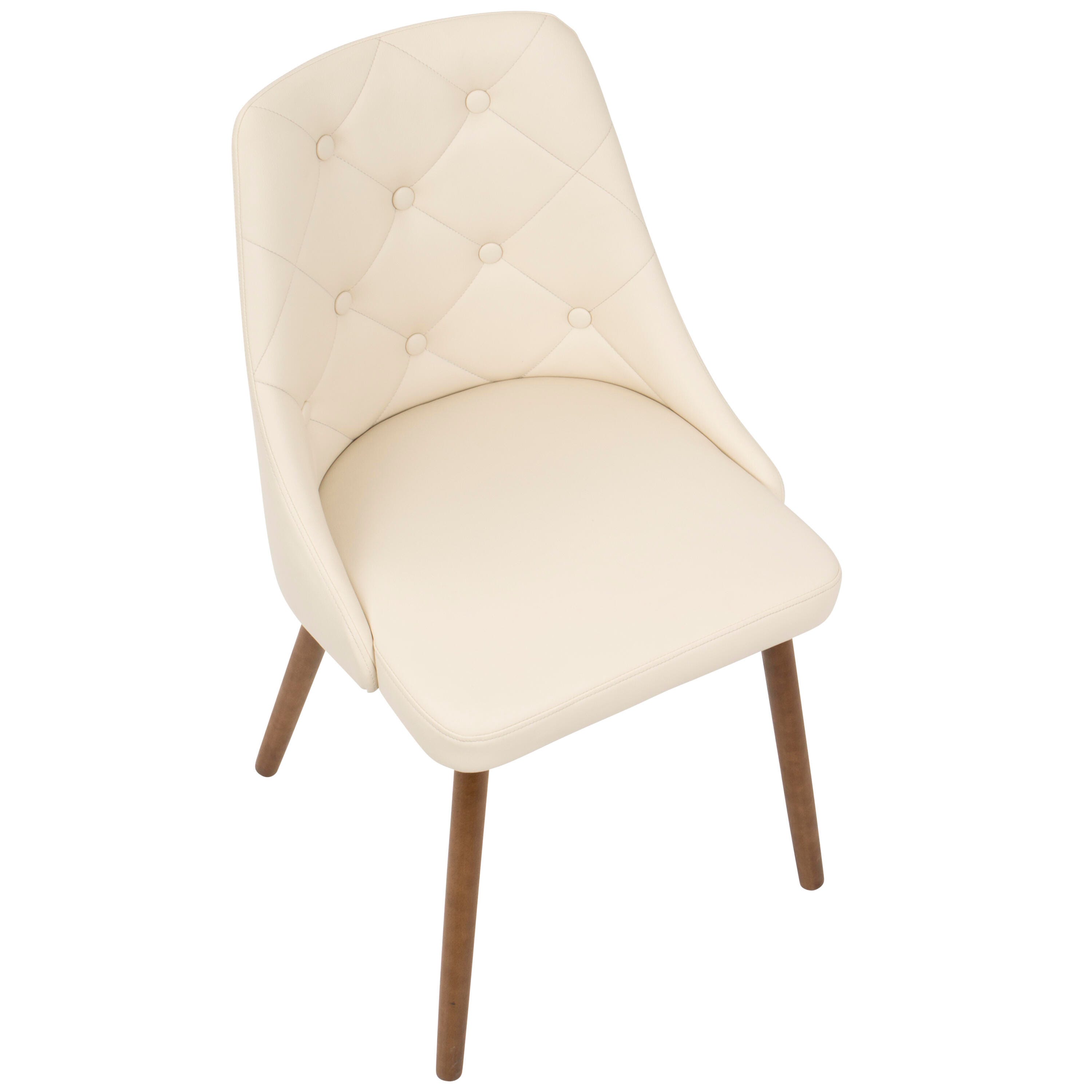 LumiSource Giovanni Chair, Walnut/Cream, large