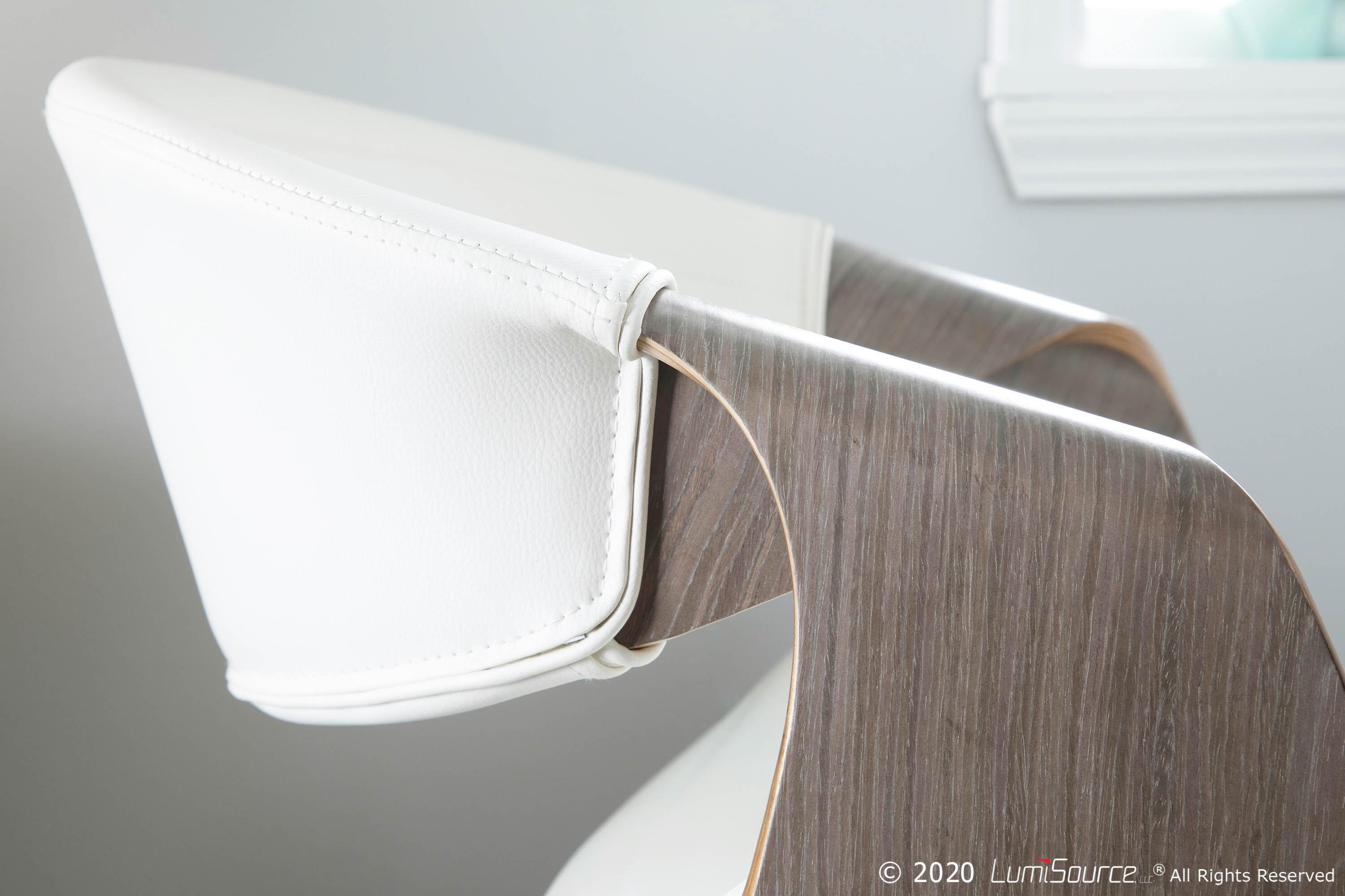 LumiSource Symphony Chair, Light Gray/White, large
